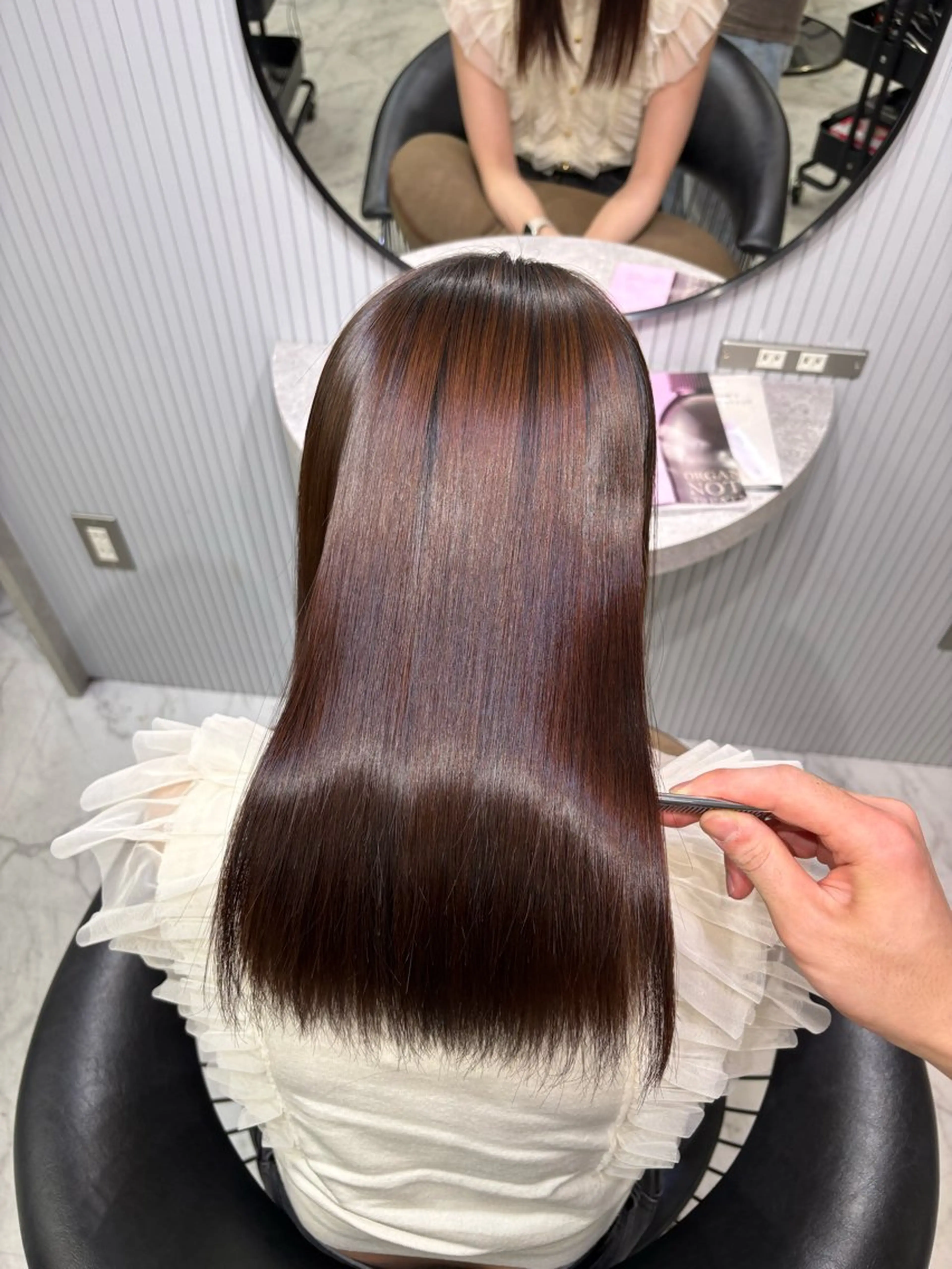 ミディアム 縮毛矯正 トリートメント RAF RYUTOのヘアスタイル