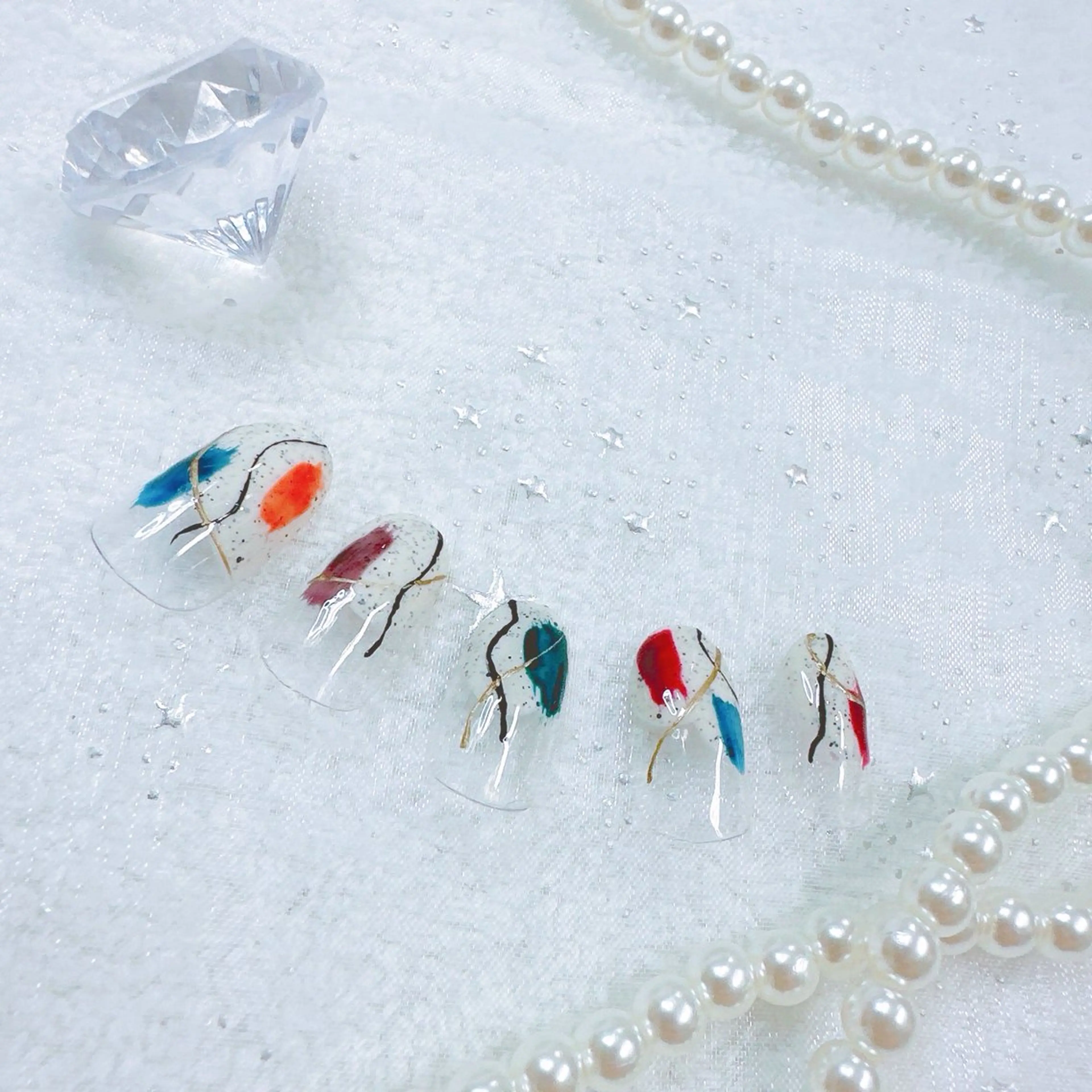 ネイル ハンドネイル ネイルPetit Ribbonのネイルデザイン