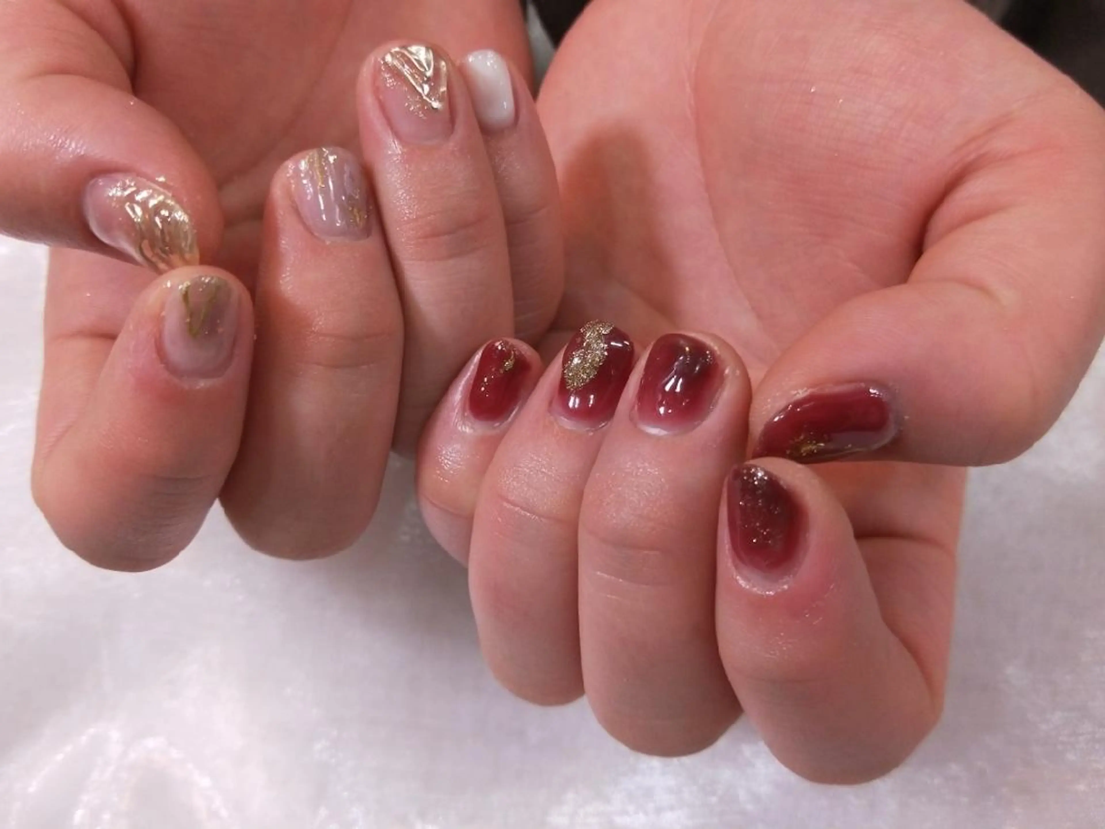 ネイル ハンドネイル ハンドケア R'well所属・はばすみれ🎀ﾈｲﾙ 光ﾌｪｲｼｬﾙ ﾍｱのネイルデザイン