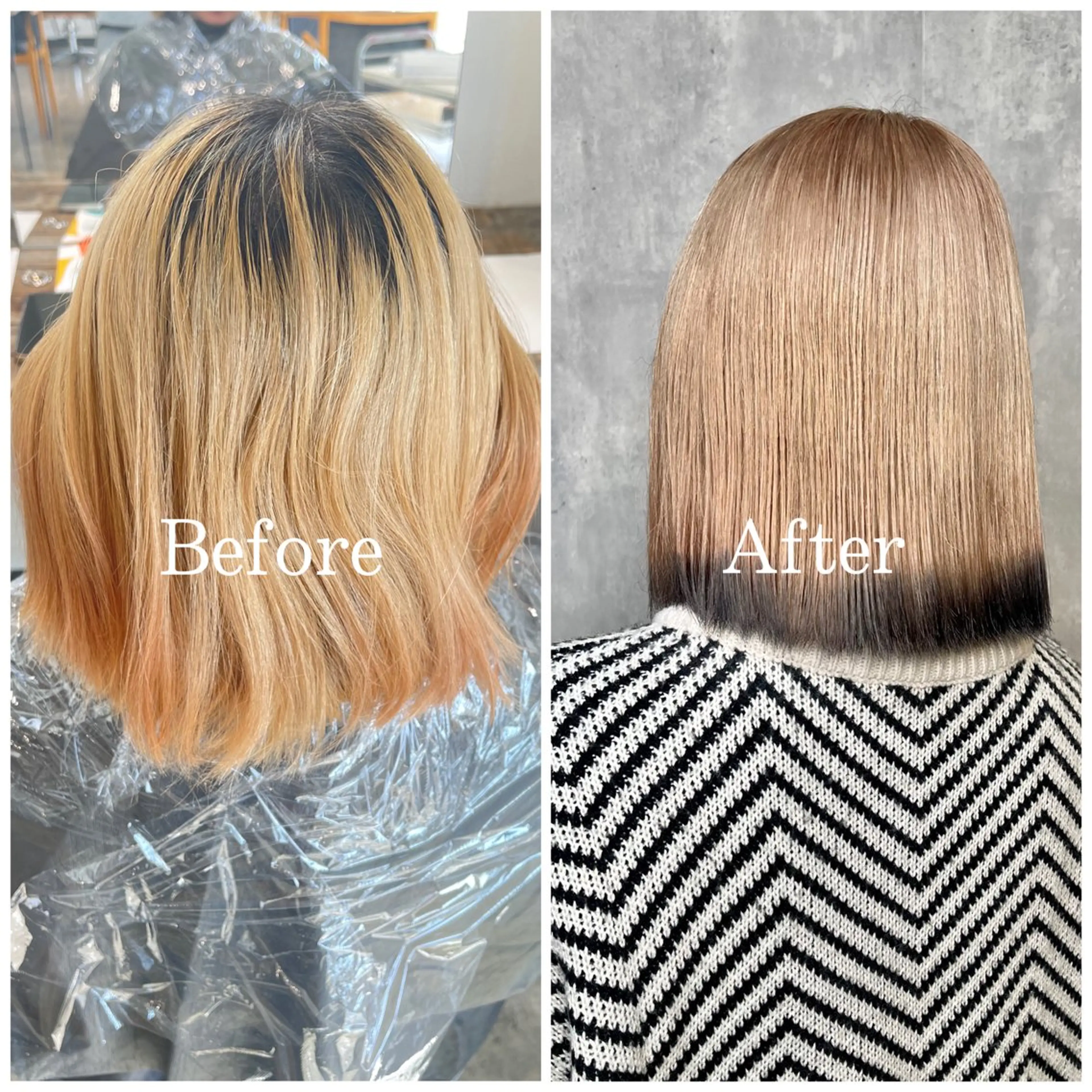 ショート カラー ブリーチ デザインカラー ハイトーンカラー ヘアカラー ムラ修正/ ハイトーン💖Riaのヘアスタイル