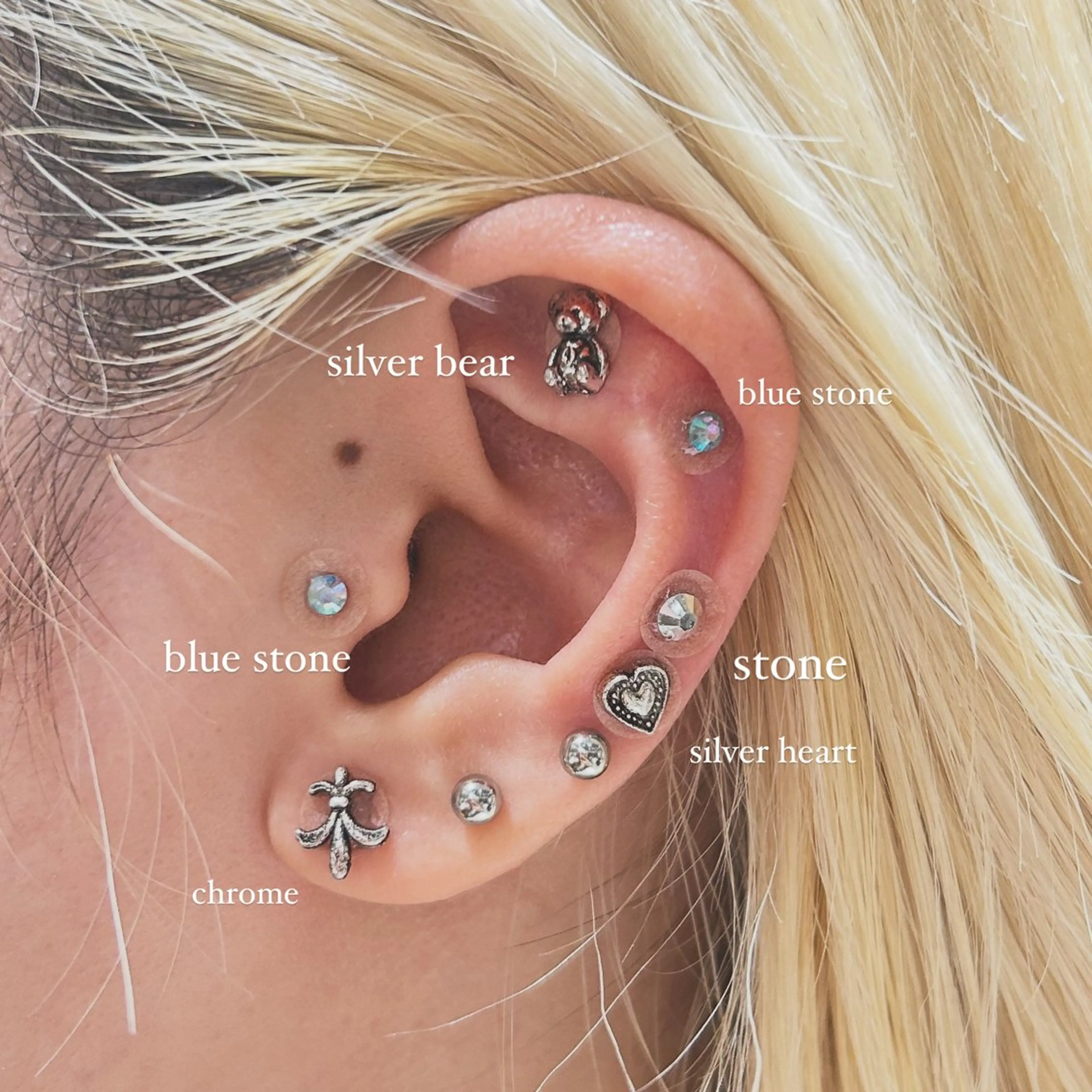 ✨🌙耳ツボjewelry🌙✨パーツ選び放題（10粒まで）🪽の写真