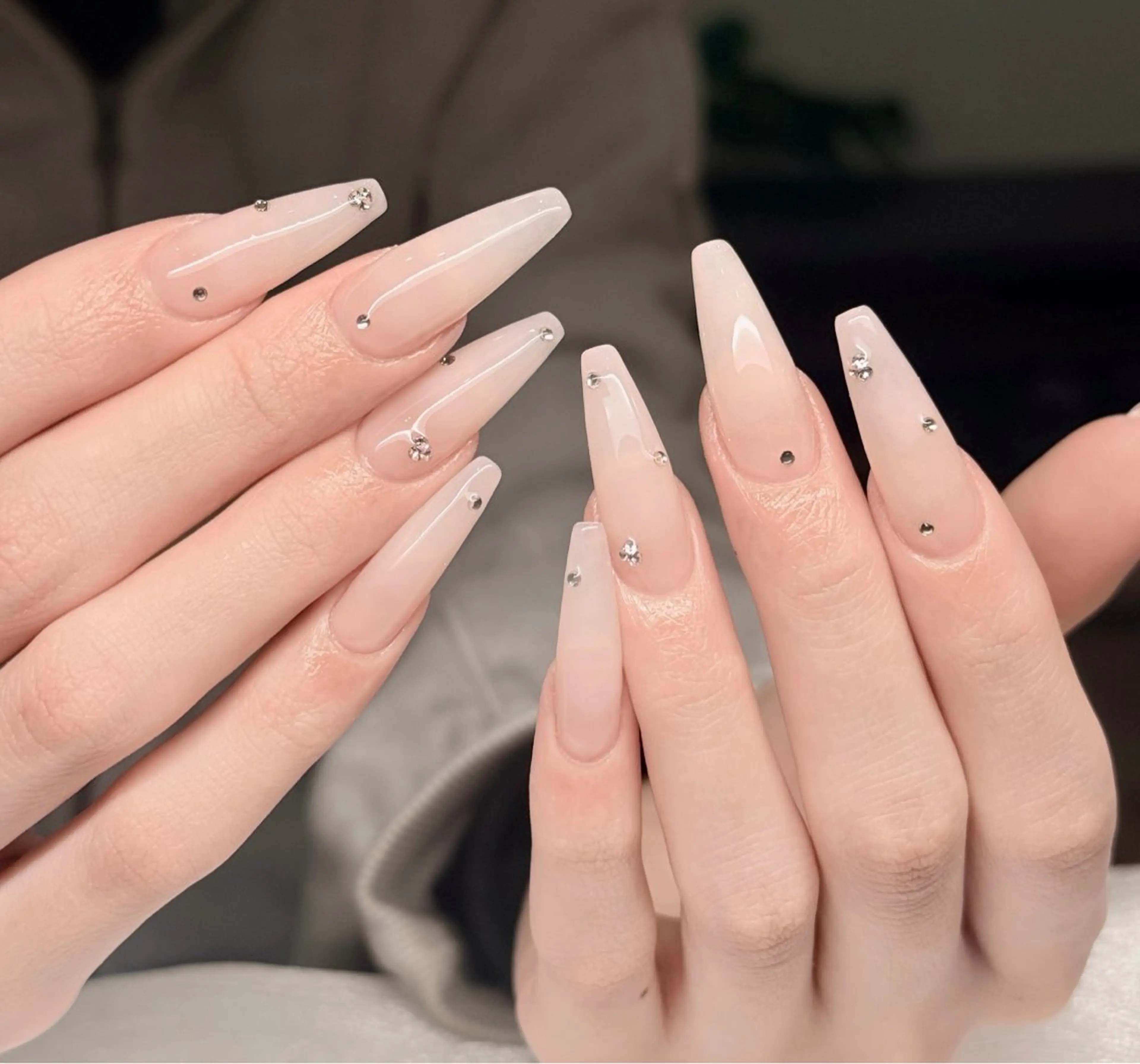 ネイル オーロラネイル ブルー チークネイル フットネイル フレンチネイル ハンドネイル HANA ハナのネイルデザイン