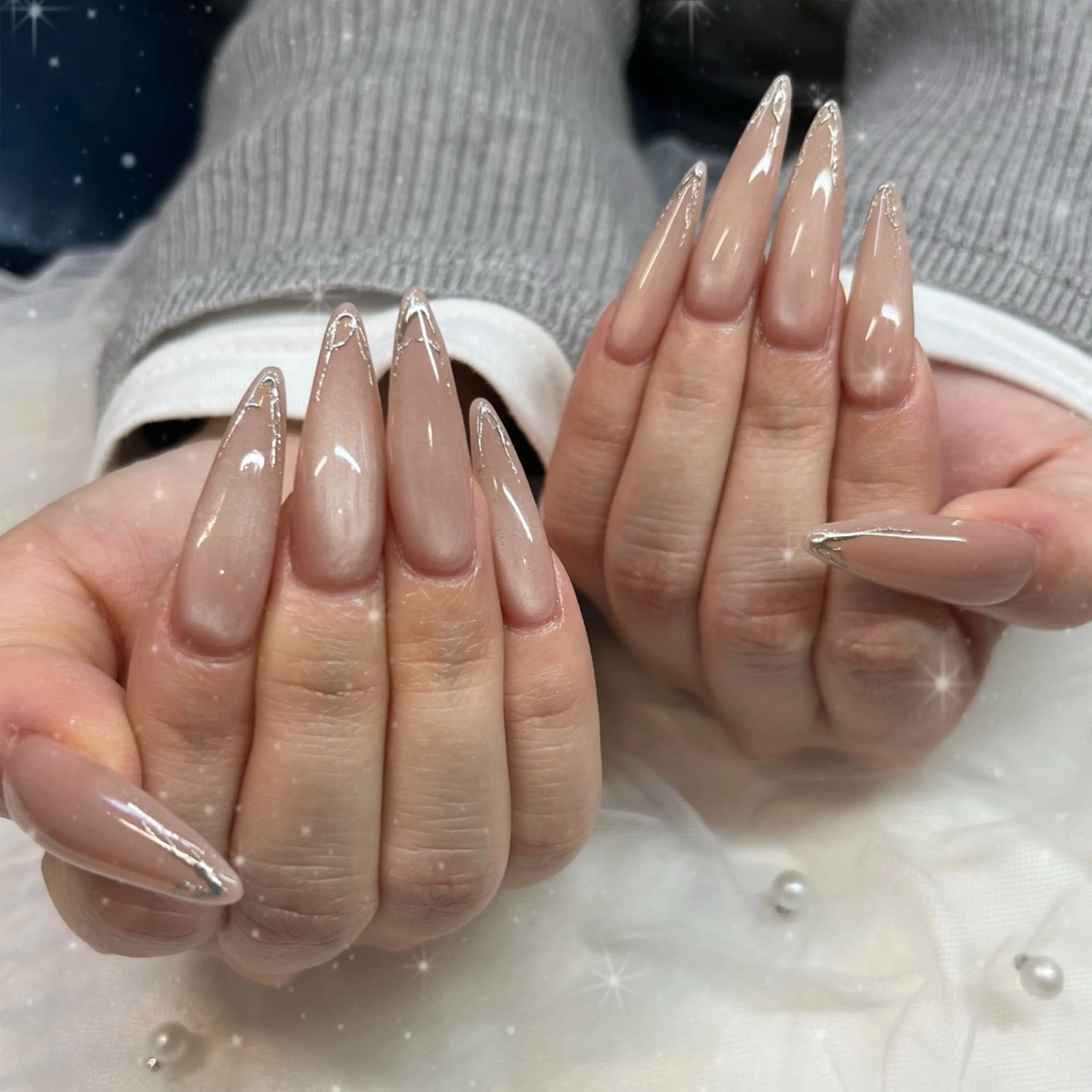 ネイル ロングネイル ハンドネイル ブルーデイジー栄本店所属・BlueDaisy 栄本店のネイルデザイン