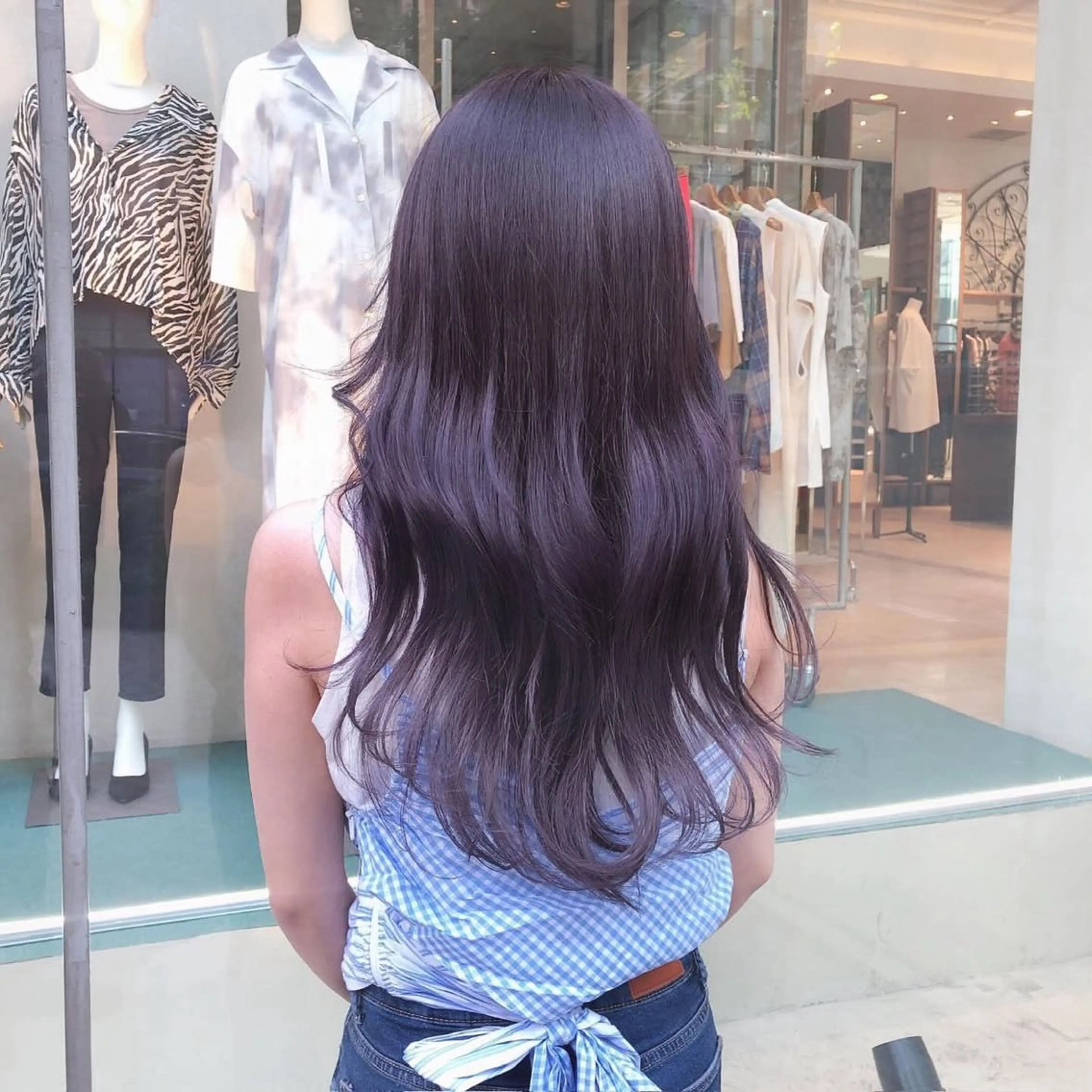 ロング カラー なかやま ちかのヘアスタイル