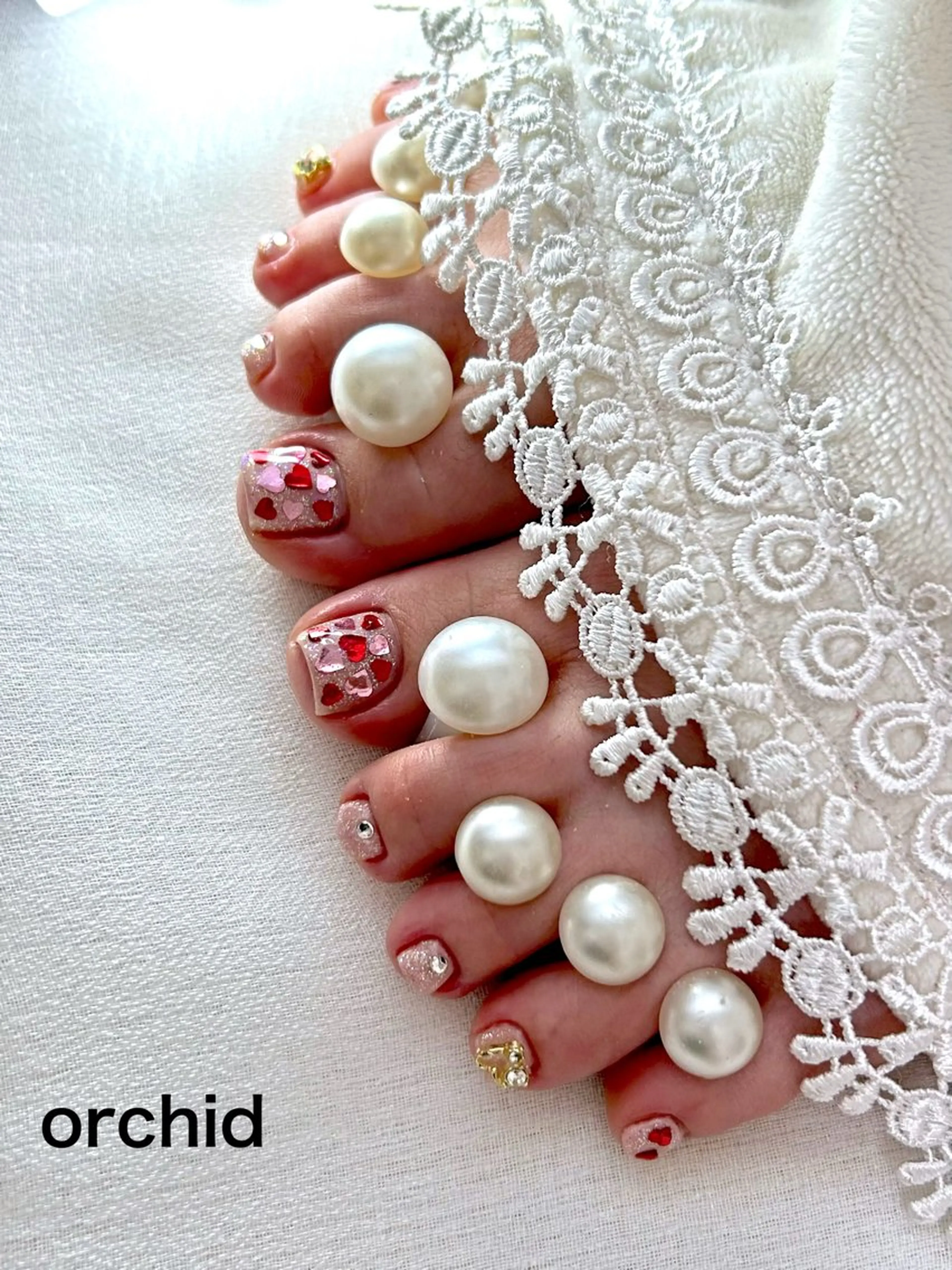 ネイル フットネイル orchid ♡オーキッドのネイルデザイン