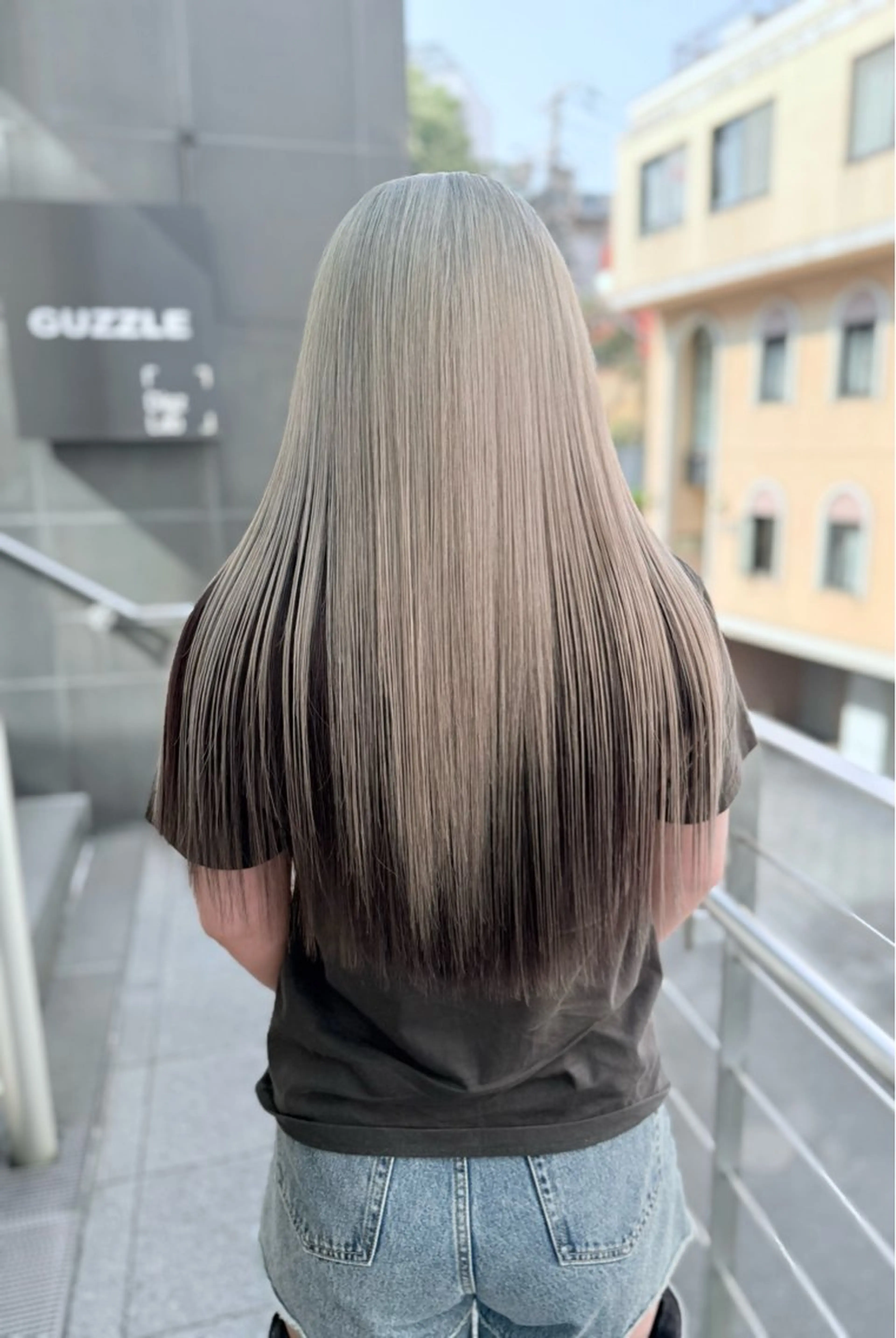 ロング カラー 黒髪 ブリーチ ケアブリーチ パープルカラー パープルブラック ヘアカラー トリートメント BRAIDS💎愛子 大人ハイライト💎のヘアスタイル