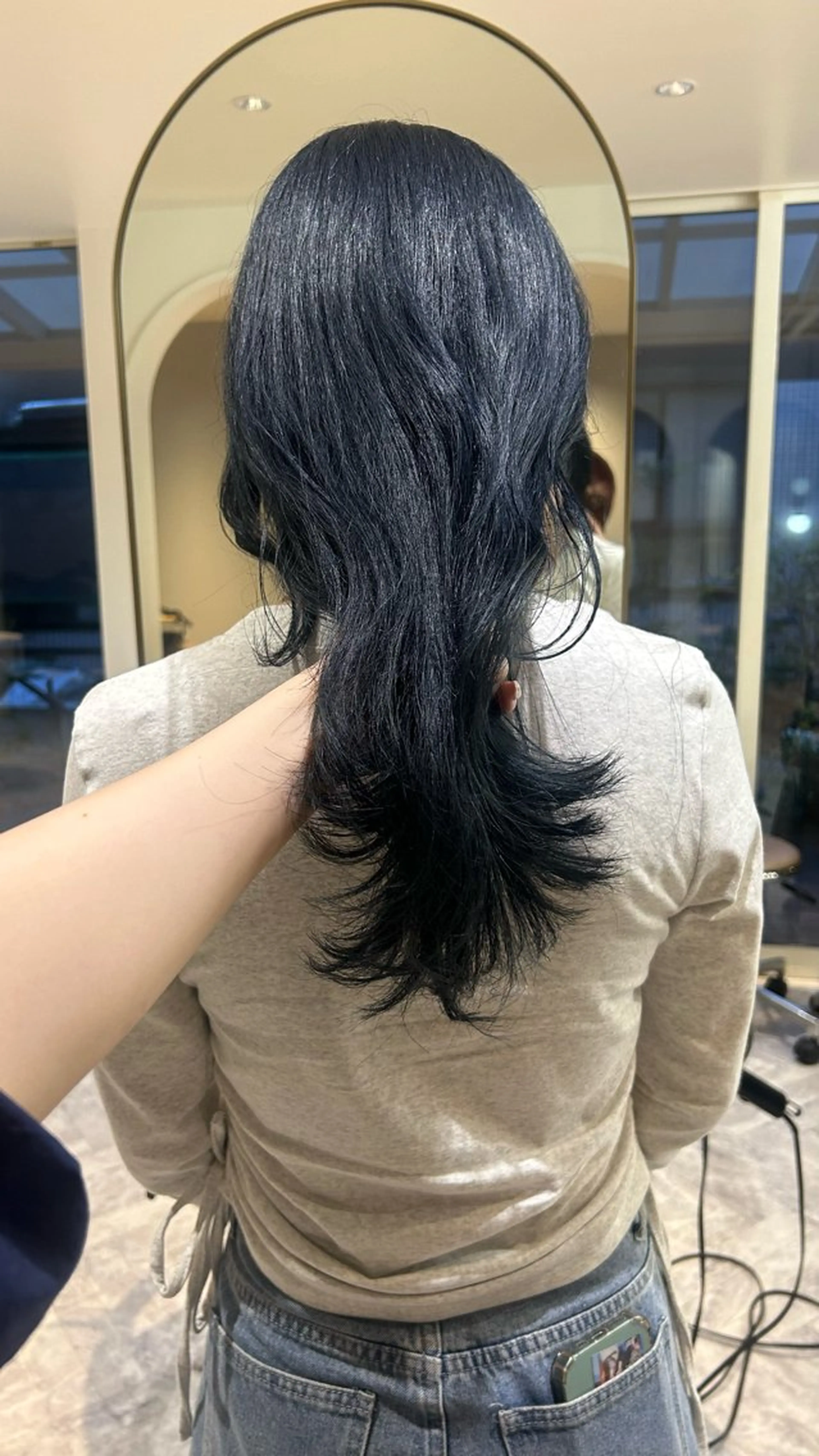 セミロング カラー ヘアカラー トリートメント じゅわっと暖色カラー 🍊Moemiのヘアスタイル