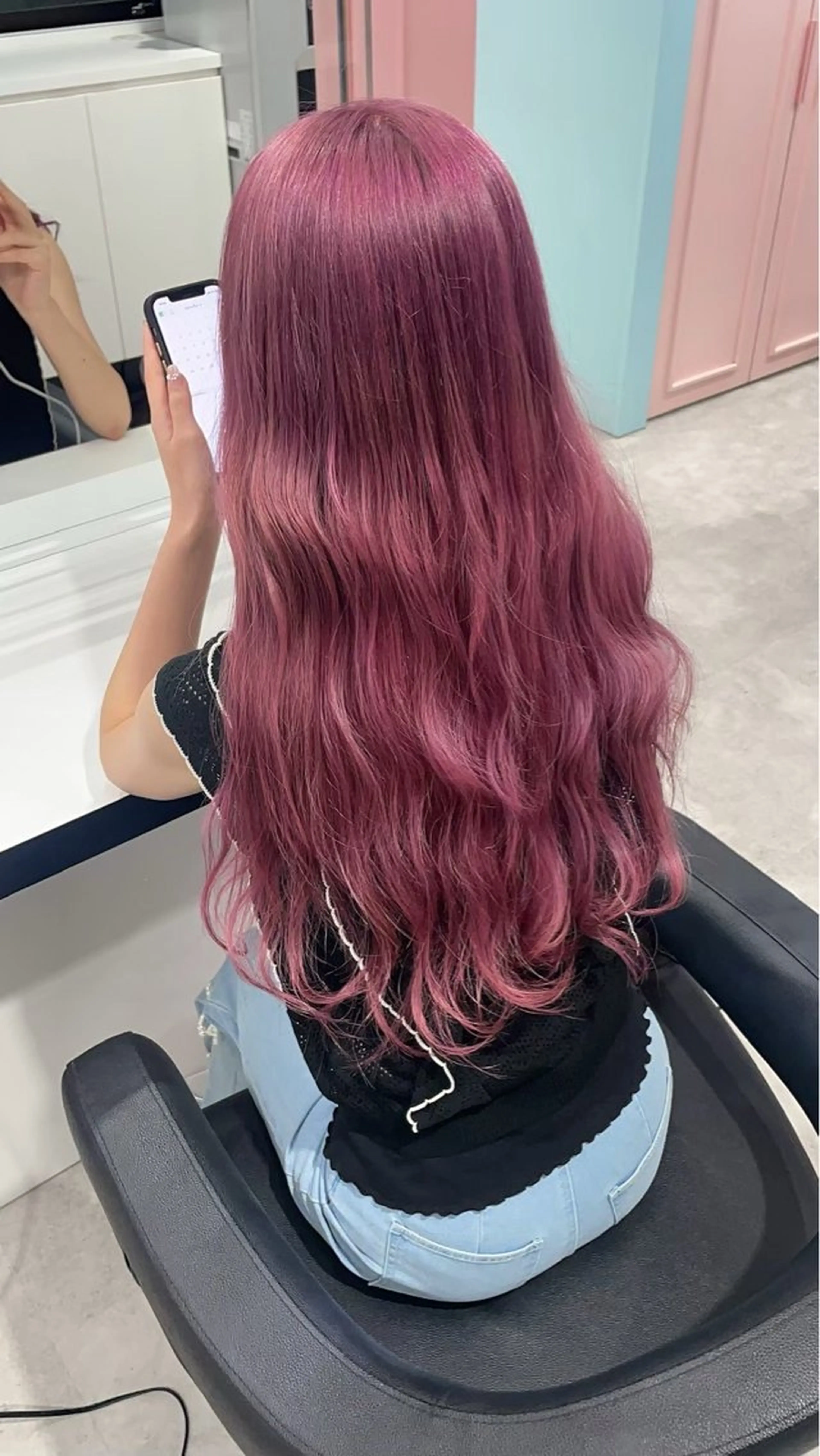 ロング カラー 韓国風艶カラー🪽 yuuna🪽🍨のヘアスタイル