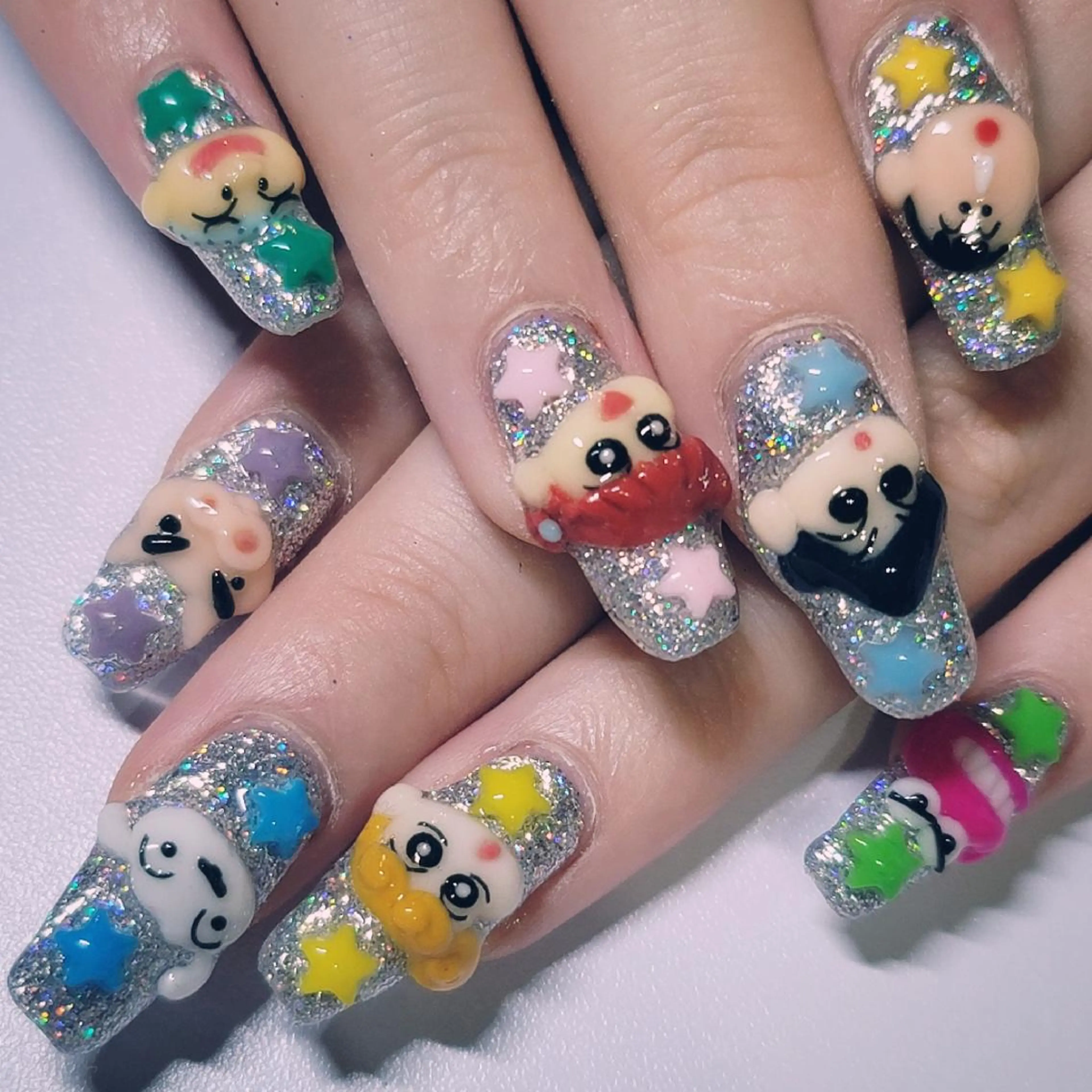 ネイル アートネイル オーロラネイル ラメ(グリッター) ミラーネイル ワンカラーネイル ハンドネイル よしだ ひろきのネイルデザイン