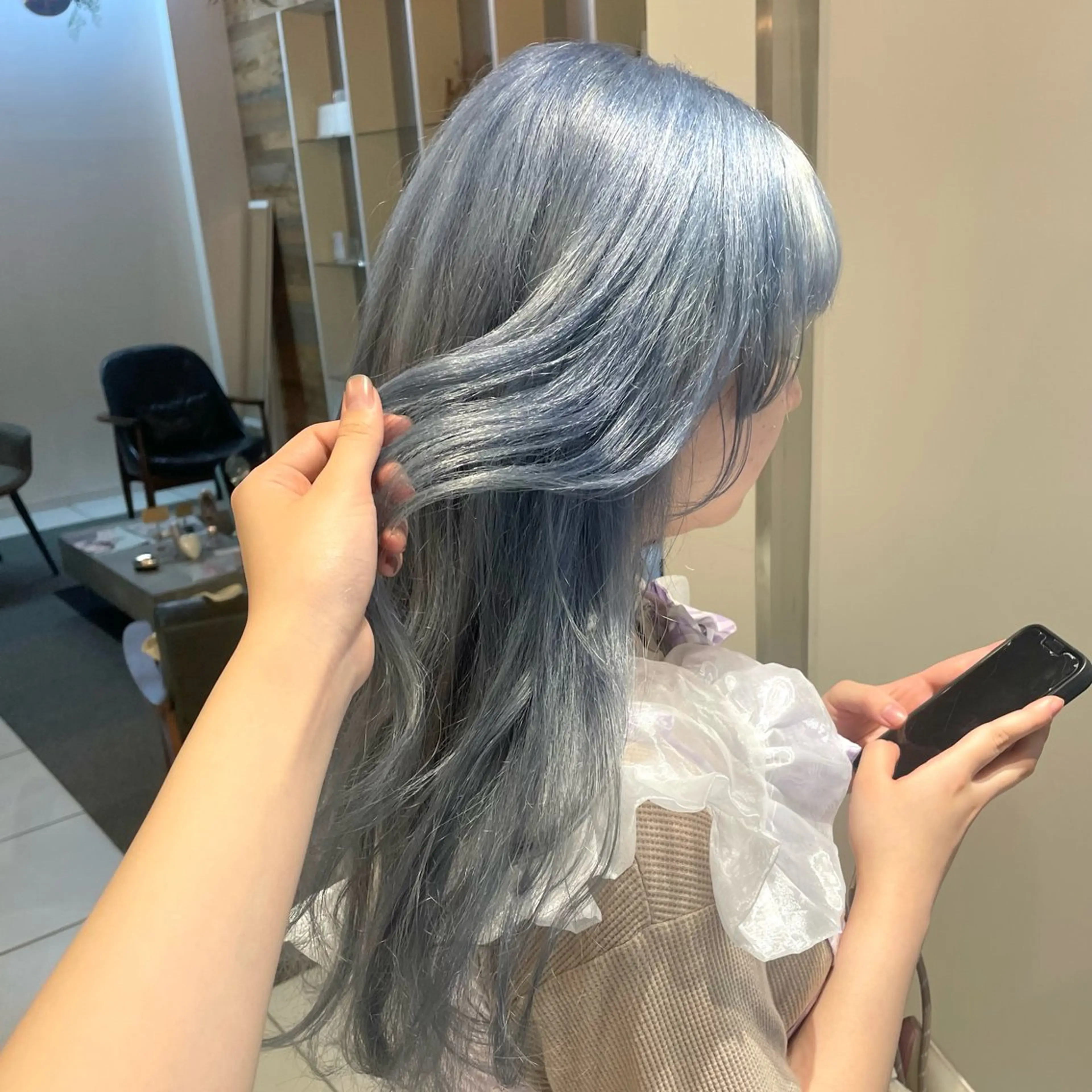 ロング カラー ハイトーン/ 髪質改善/ヒロタリカのヘアスタイル