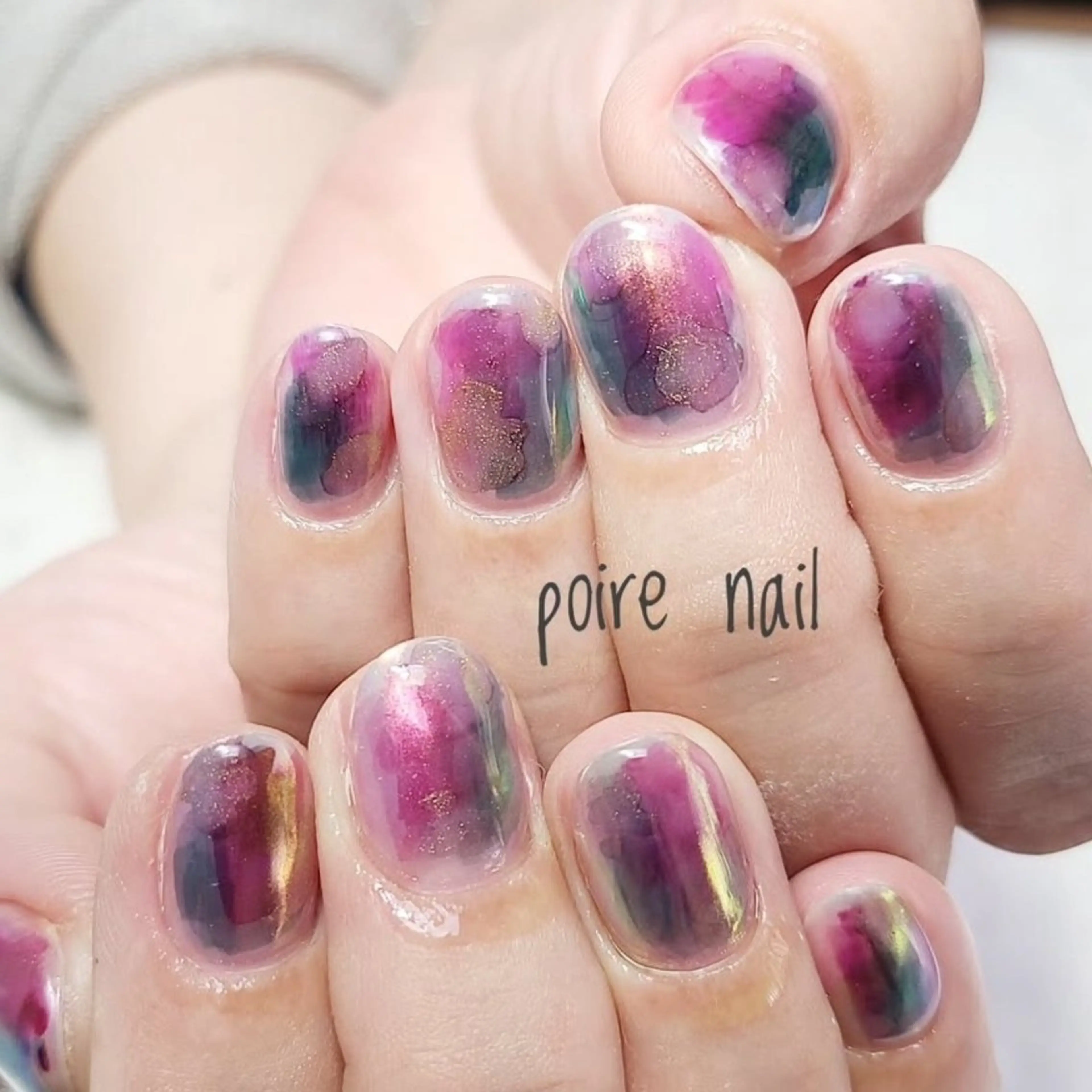 ネイル ニュアンスネイル ポワールネイル ともみのネイルデザイン