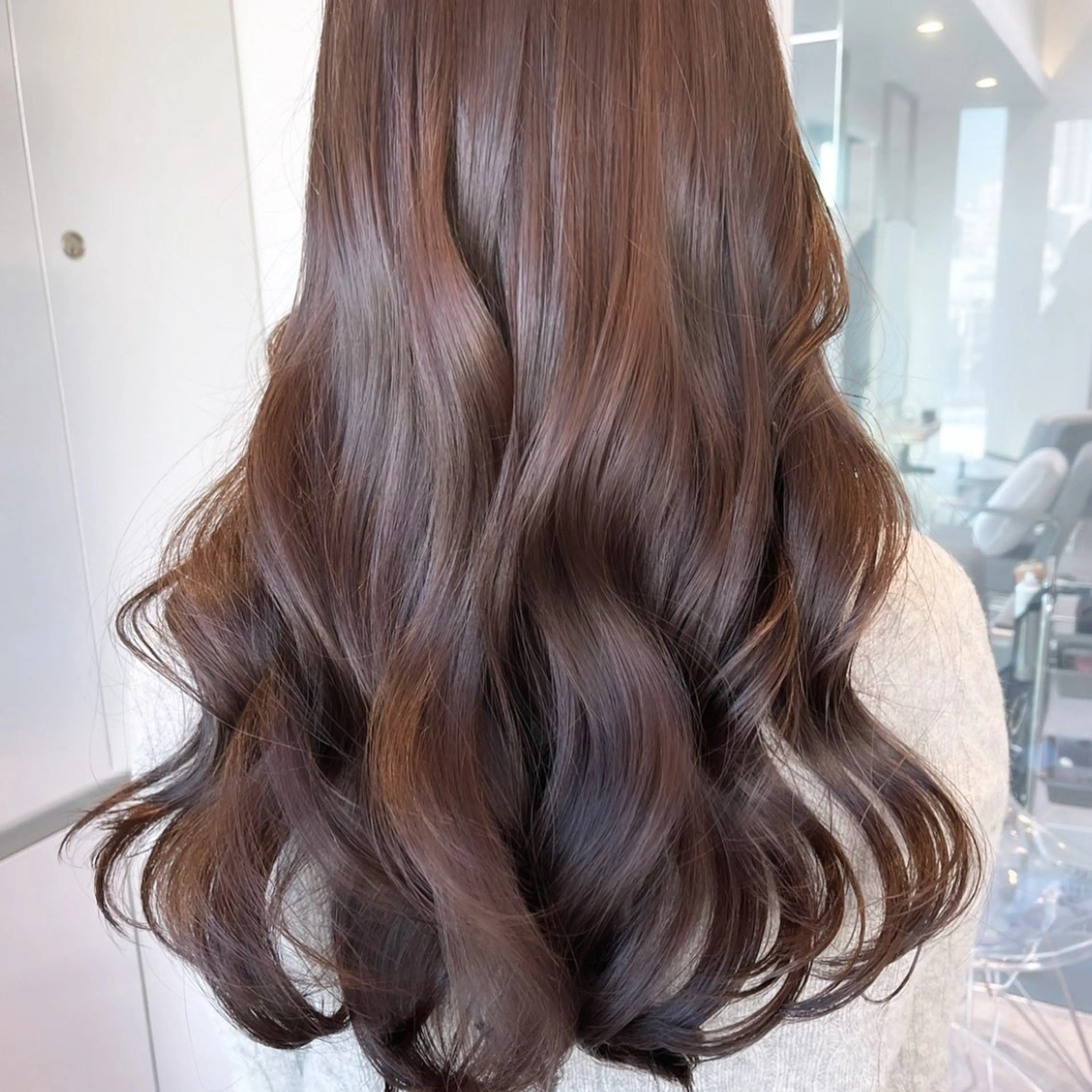 セミロング カラー ヘアアレンジ ベージュカラー ピンクカラー ピンクベージュ カット ヘアカラー Aloa透明感ヘア ♡kanami♡のヘアスタイル