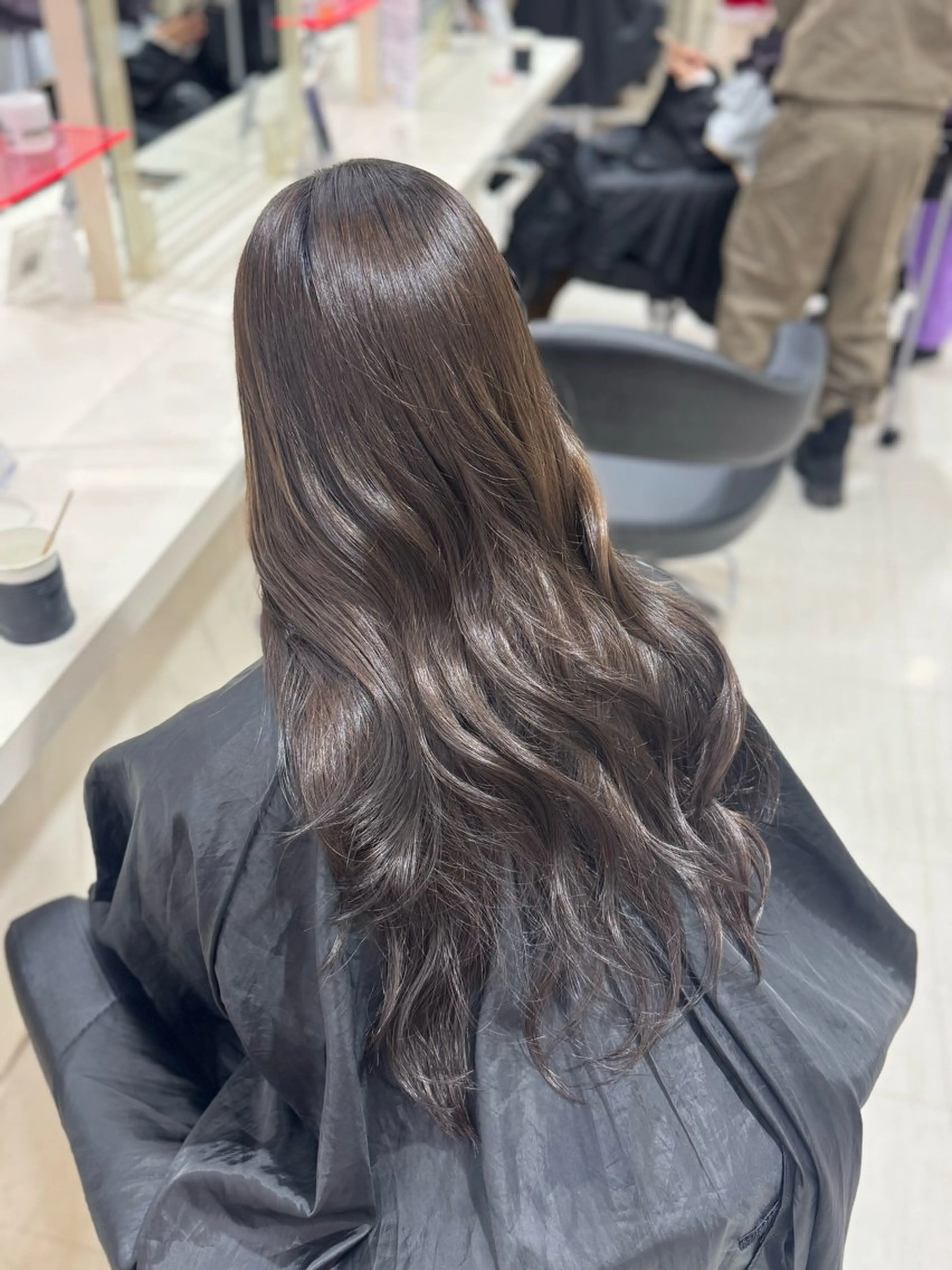 ロング ヘアカラー トリートメント 🩷モテ髪＆透明感 🩷ミルクティー🩷のヘアスタイル