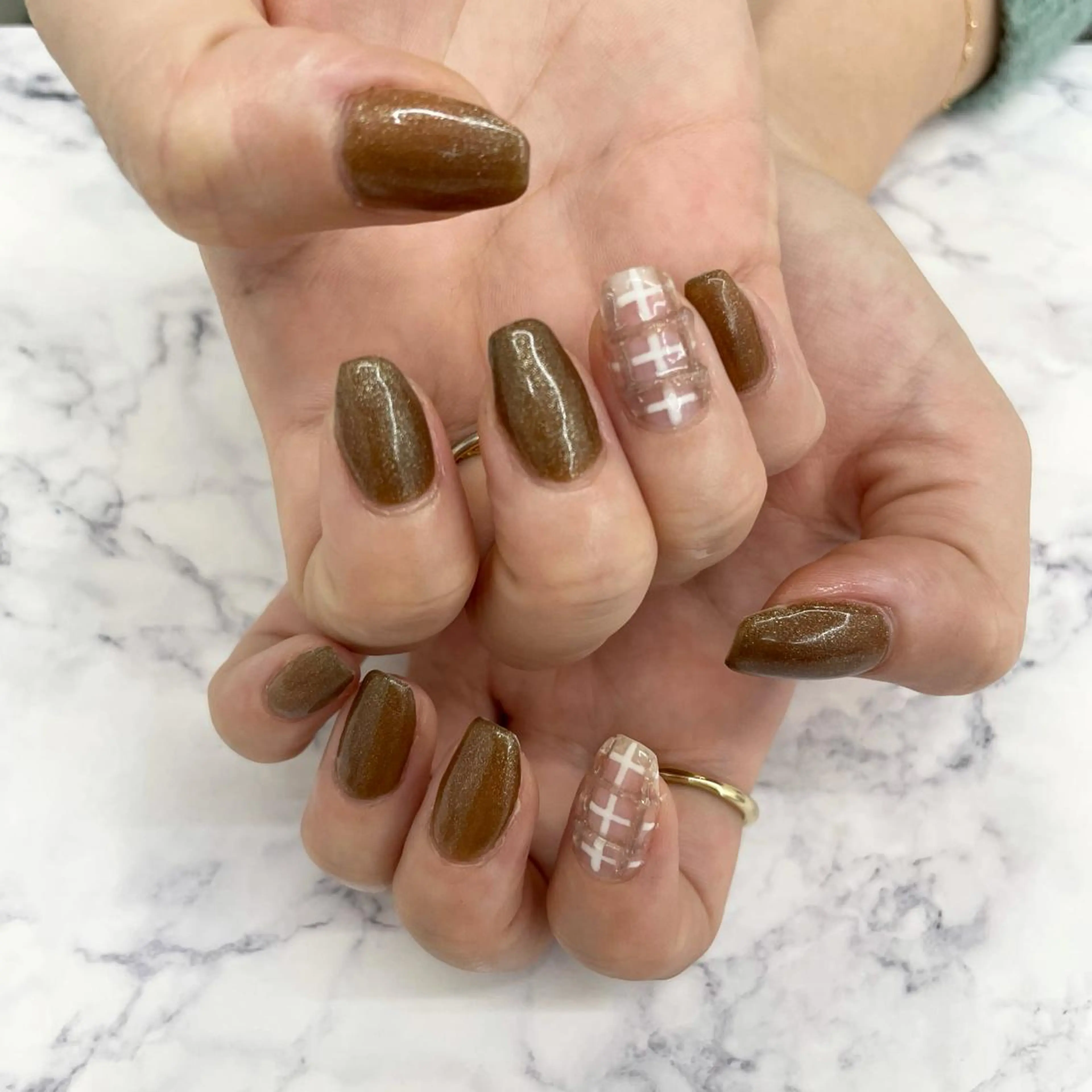 オフなし❄️ワンカラー＋２本簡単デザイン❄️の写真