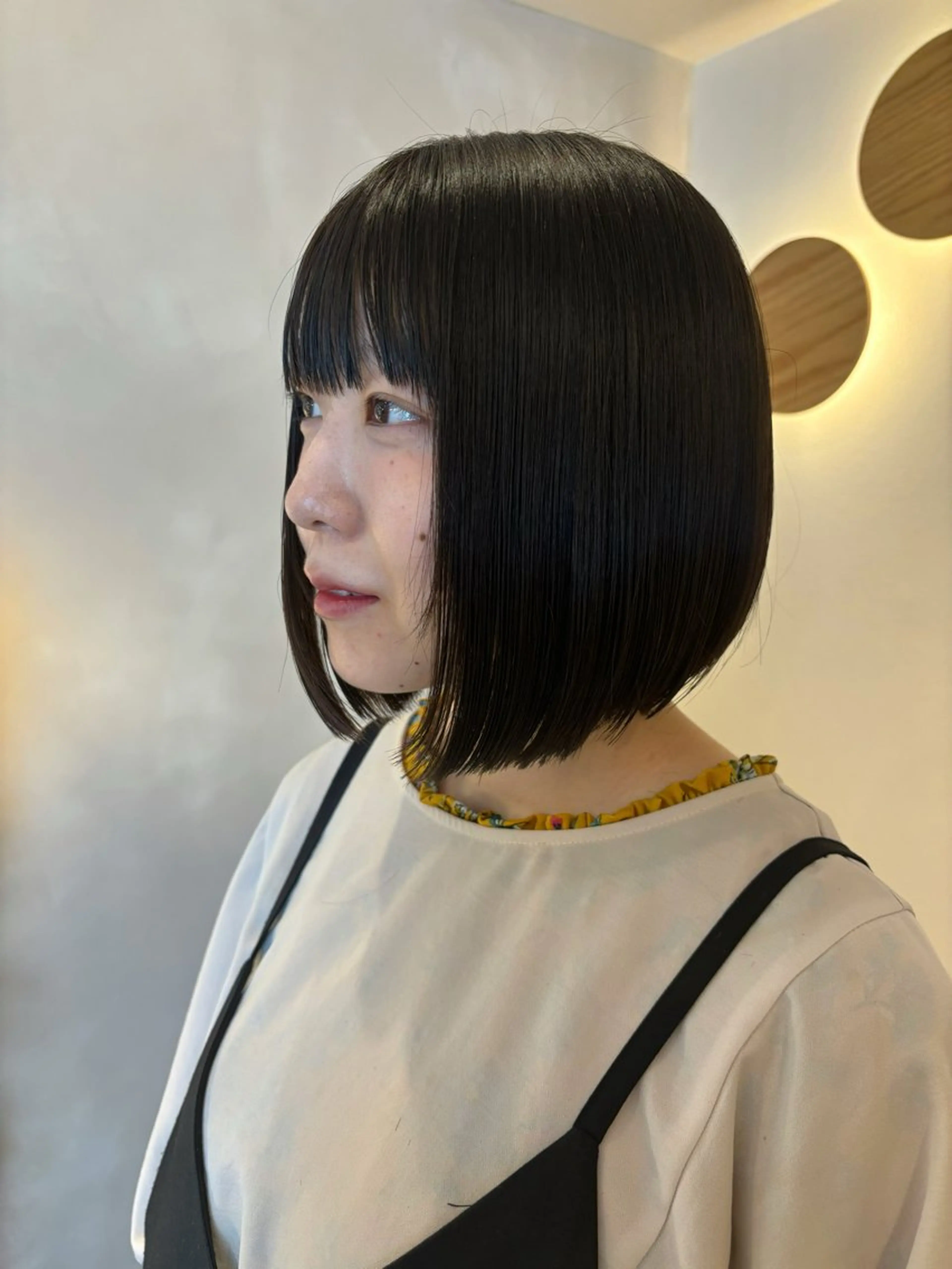 ショート ボブ シンバヒナノ/パーマ レイヤーカット/ボブのヘアスタイル