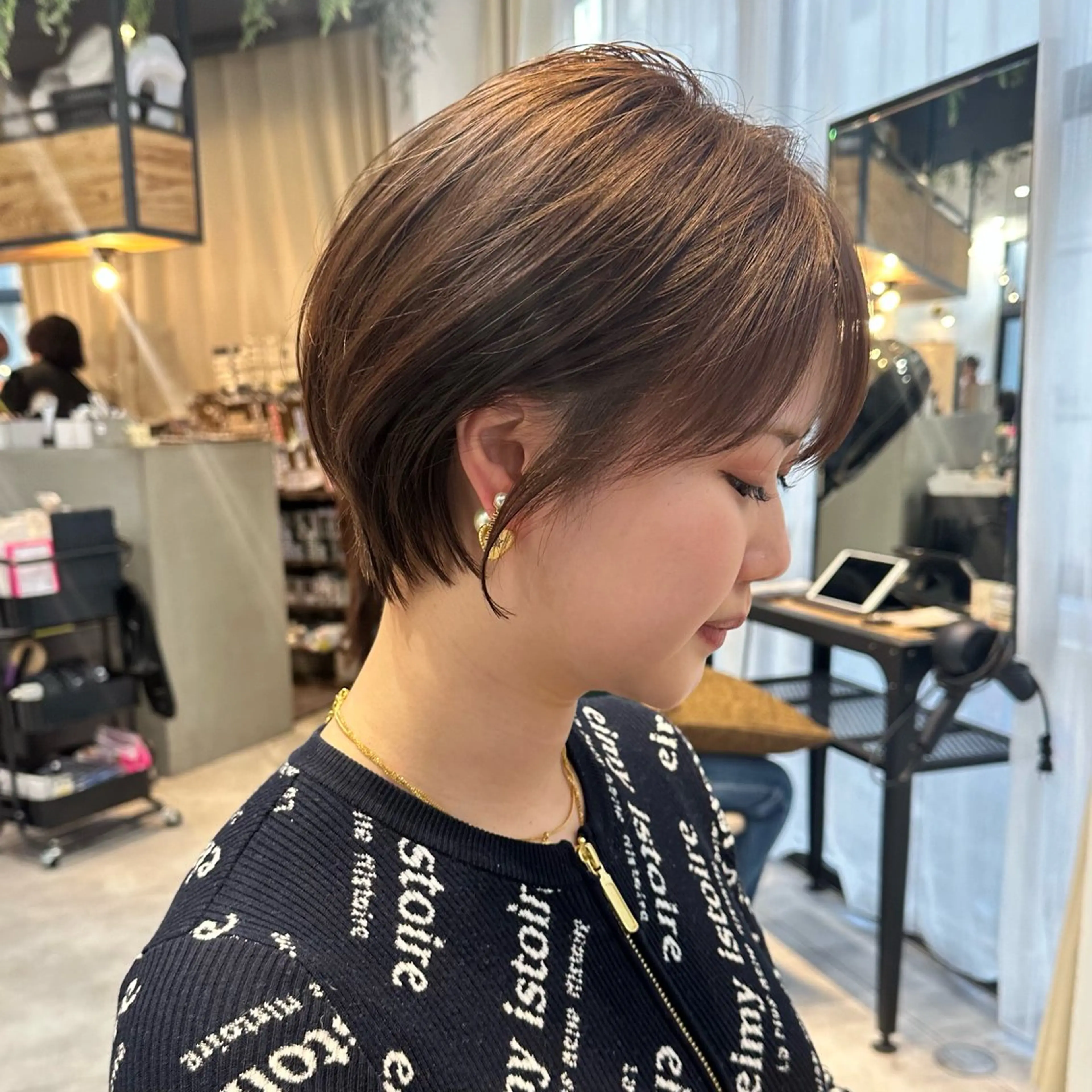 ショート お悩み改善ボブ 顔まわりカット/こうのヘアスタイル