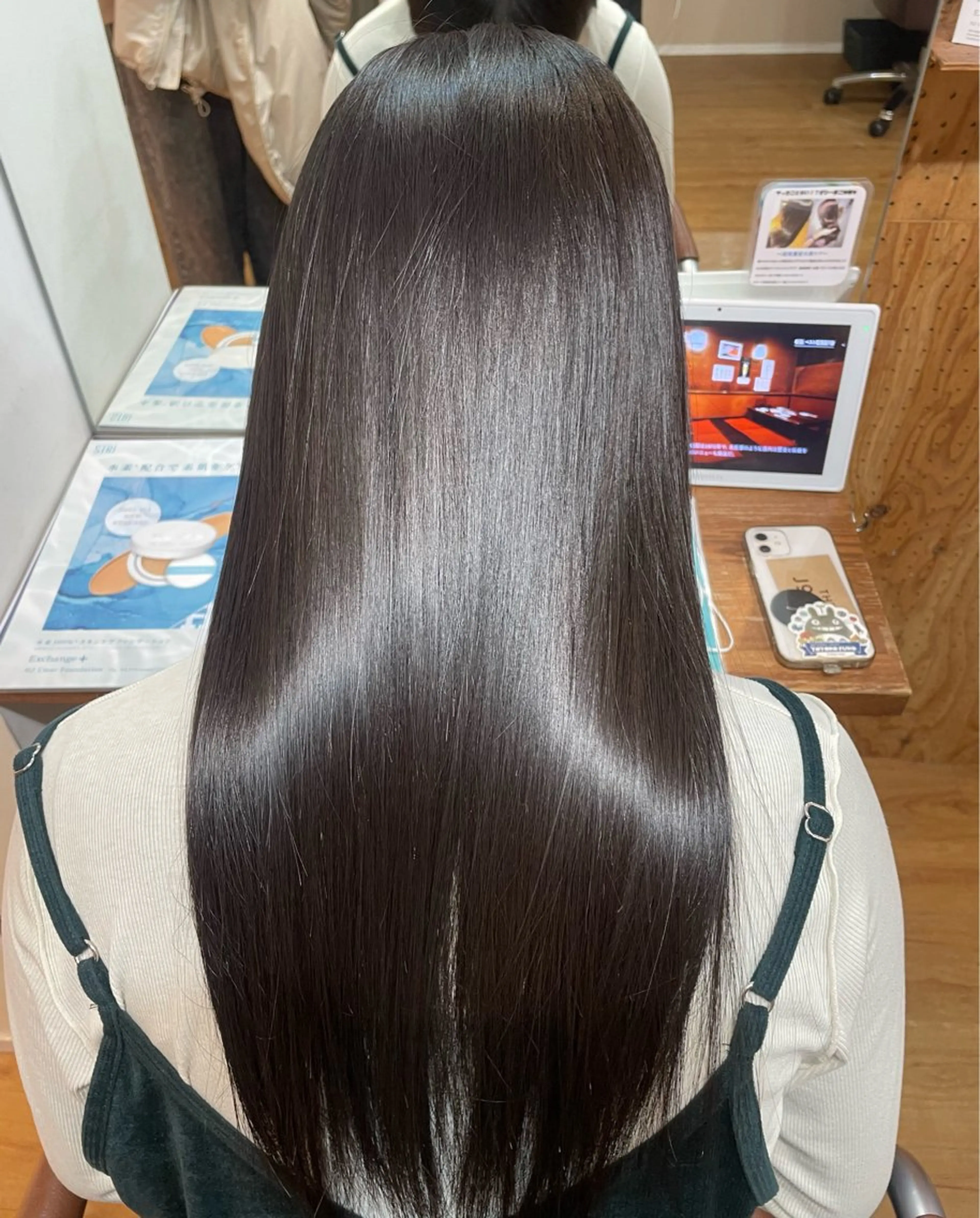 ロング カラー 黒髪 すなが/パーマカット モデル募集中のヘアスタイル