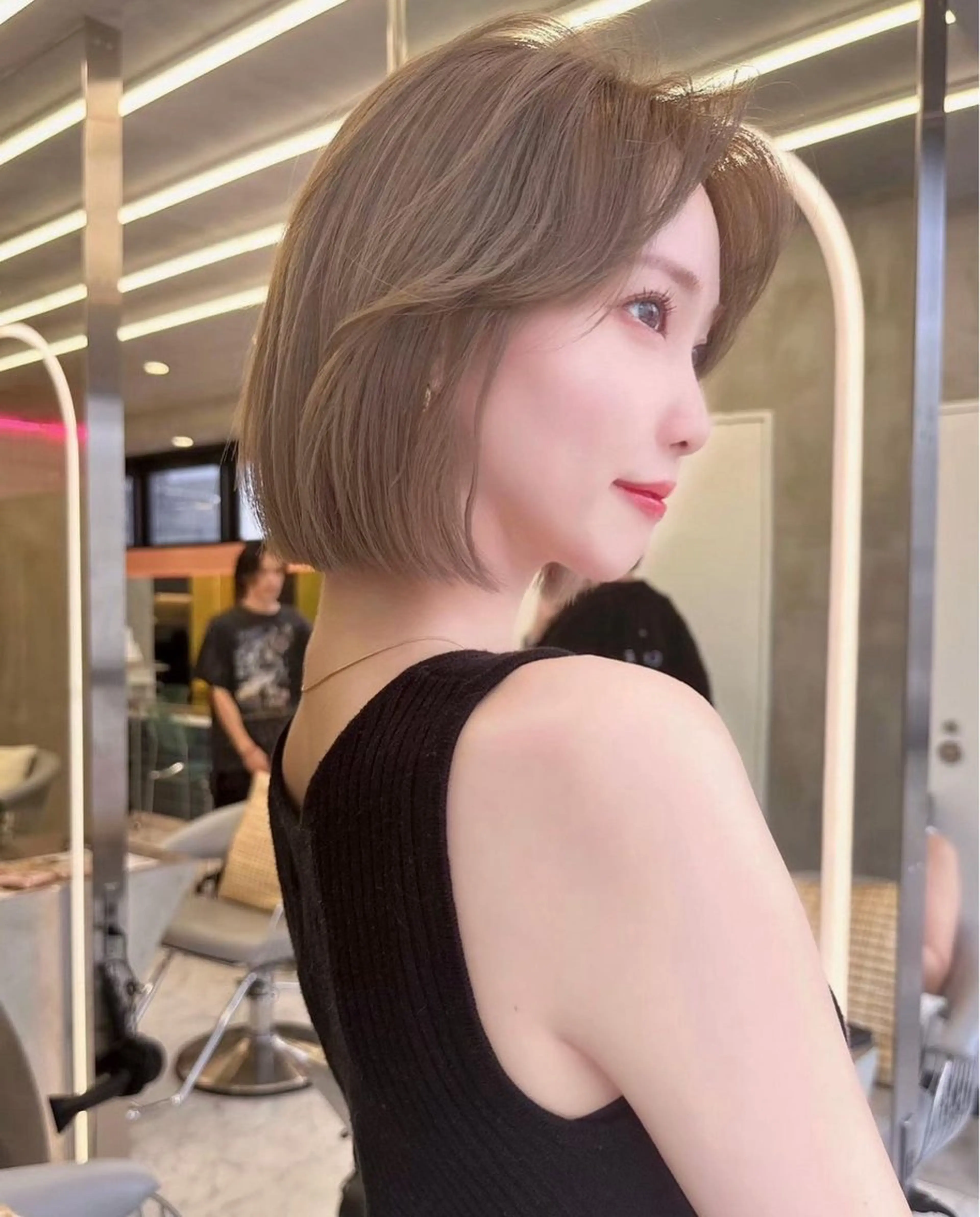 ミディアム カット ヘアカラー 縮毛矯正/美髪カラー 松田空優哉のヘアスタイル