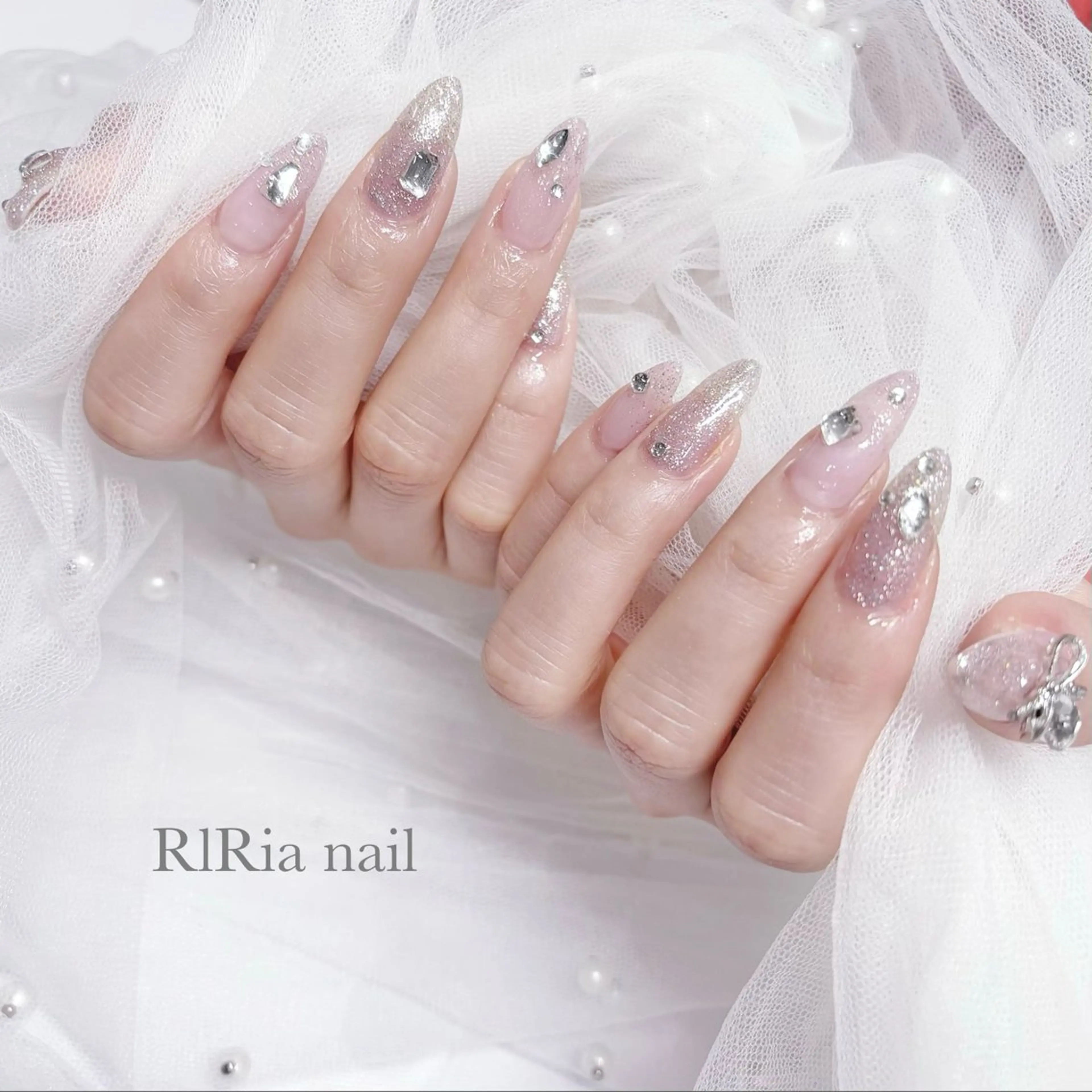 ネイル シンプルネイル ハンドネイル 🎀『 RlRia nail 』🎀所属・RlRia .のネイルデザイン