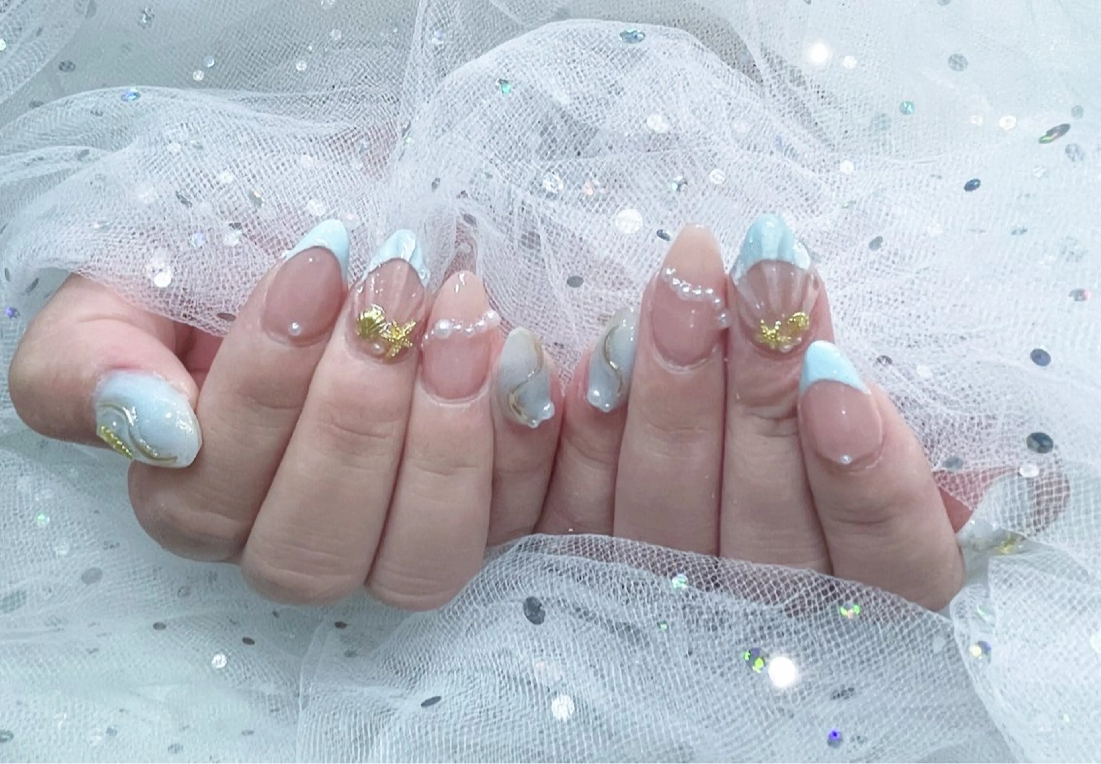 ネイル アートネイル 長さ出し スカルプネイル ベスティオーラ所属・ベスティオーラ/小竹 花香のネイルデザイン