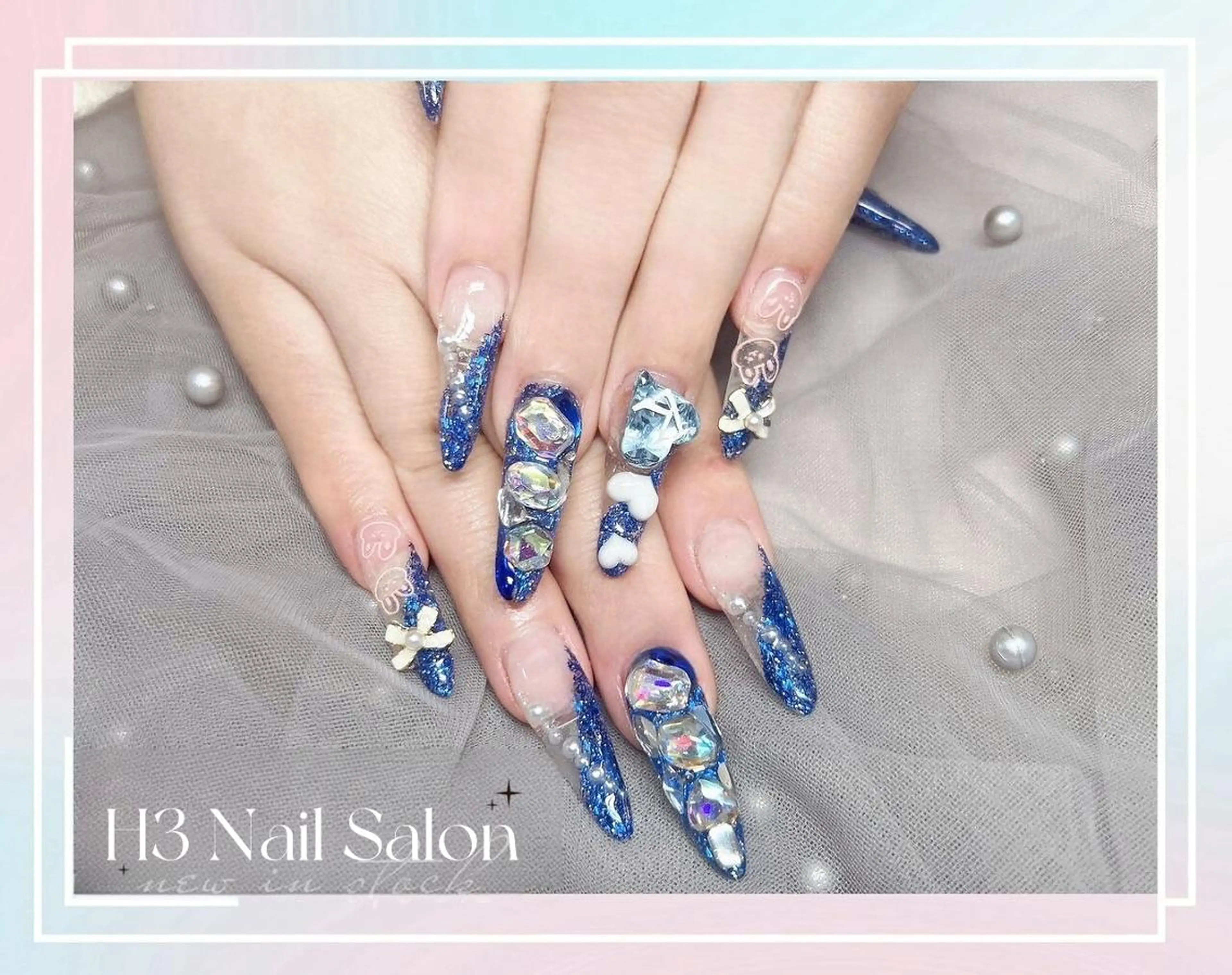 ★【初回ソフトジェルオフ無料】150分 チップ長さ出し+時間内持込アート・パーツやり放題の写真