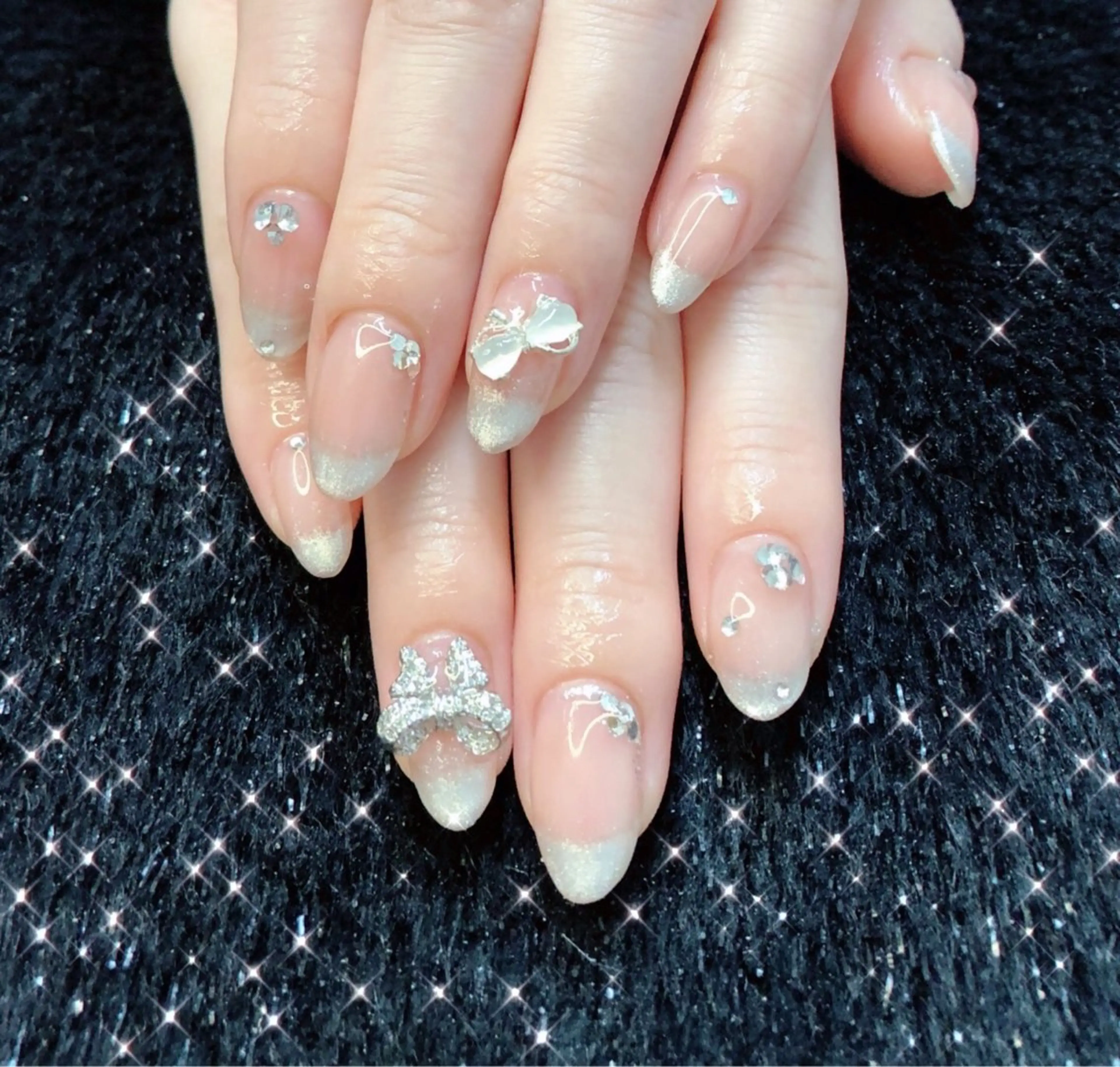 ネイル 長さ出し フレンチネイル ジェルネイル 韓国ネイル マグネットネイル 大門浜松町 ネイルのネイルデザイン