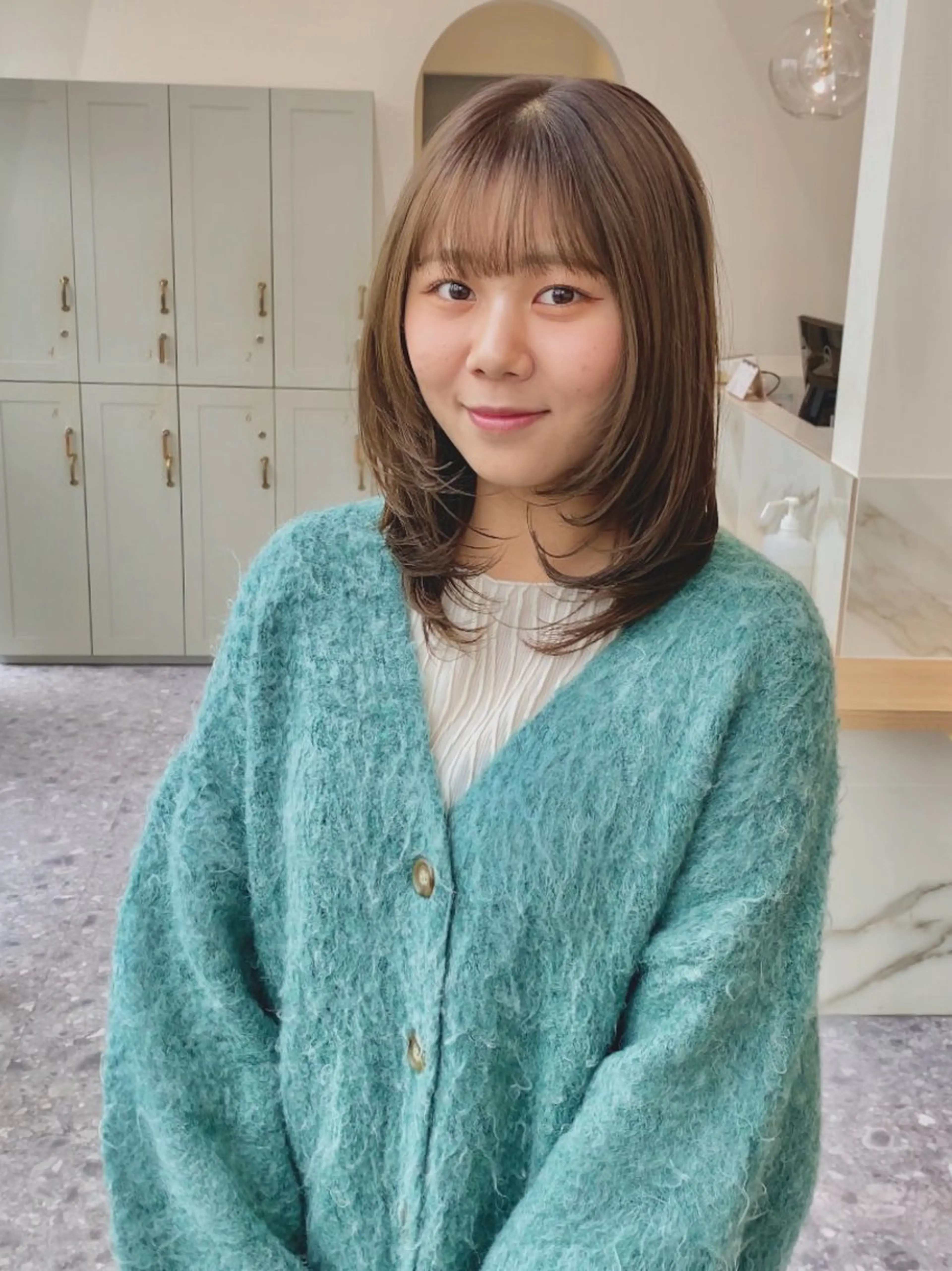 ミディアム カラー カット ヘアカラー 石川 達也のヘアスタイル