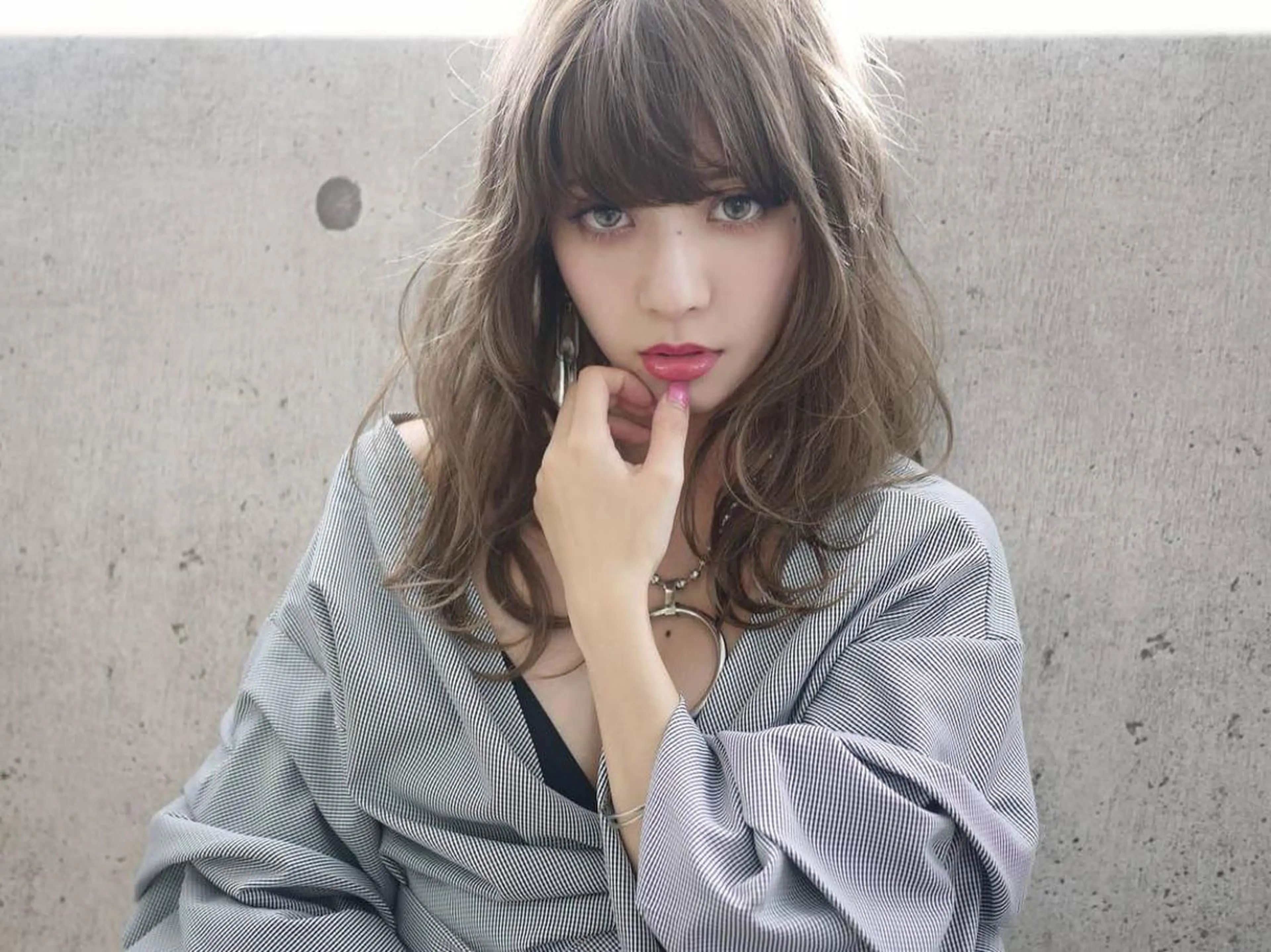 ミディアム カラー カット ヘアカラー トリートメント Ryo ／透明感カラーのヘアスタイル