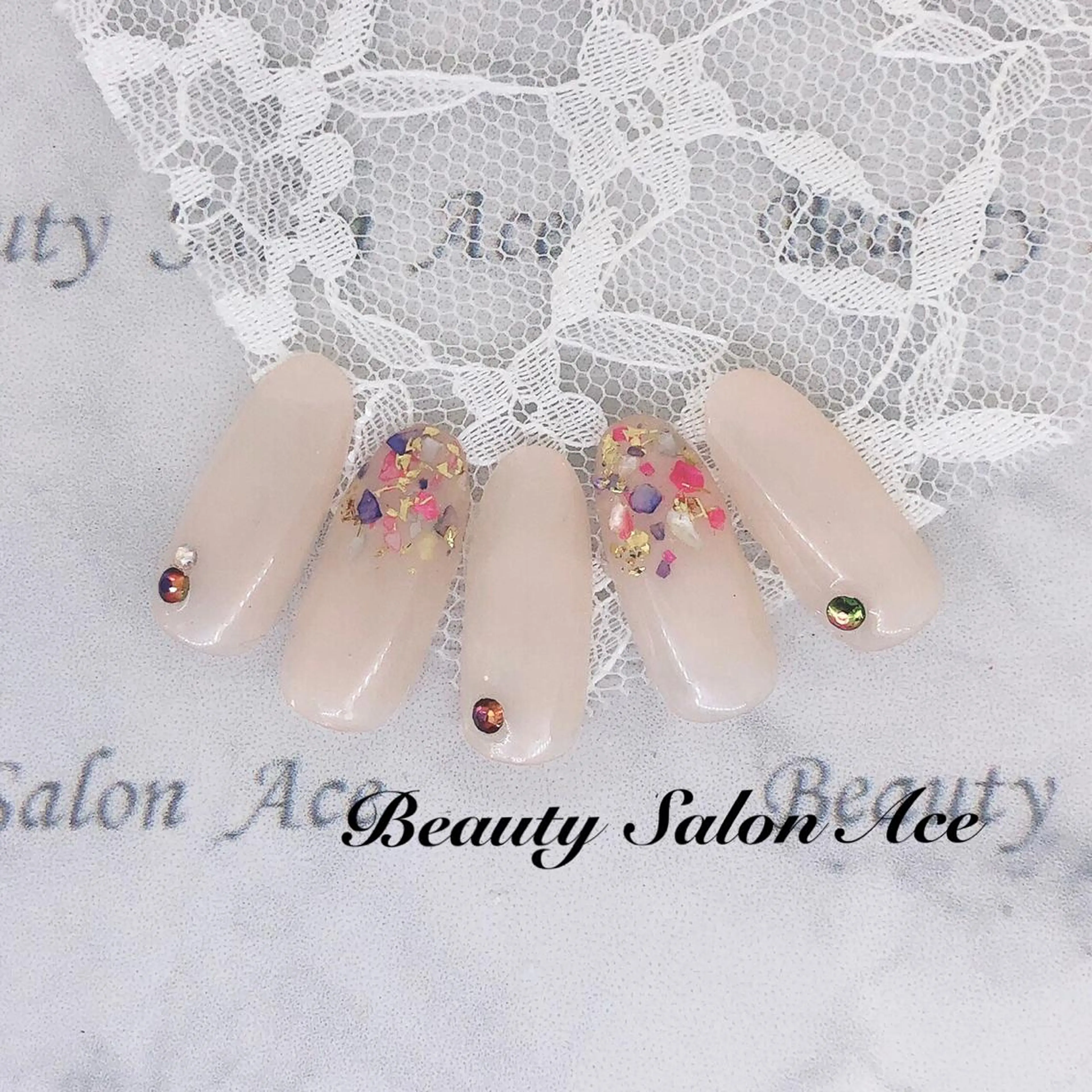 ネイル アートネイル ジェルネイル メンズネイル Beauty Salon Ace（ネイルサロン　エース）所属・池袋フィルイン Ace♡長さだしのネイルデザイン