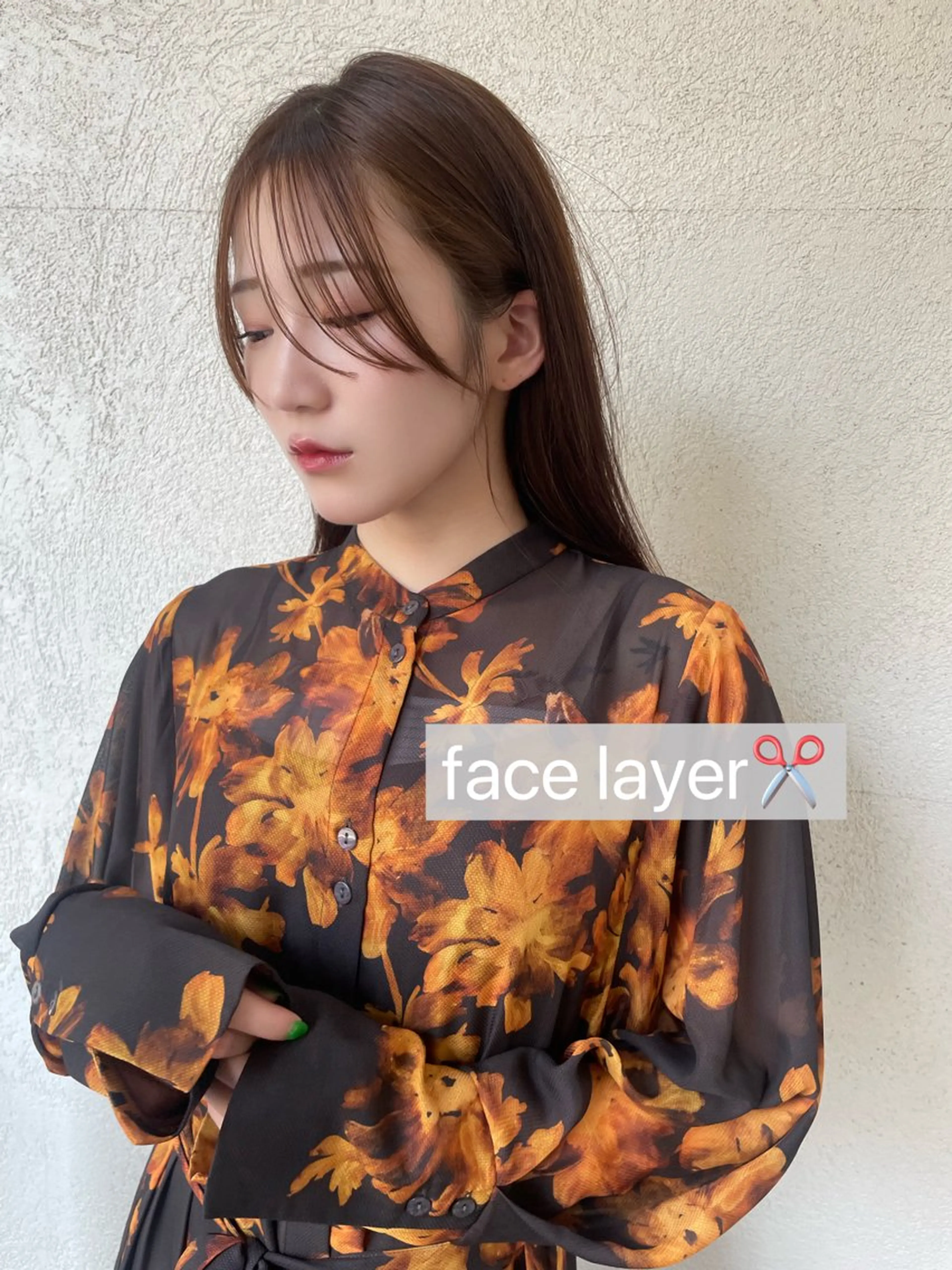 セミロング レイヤーカット/ 縮毛矯正/ミサキ💐のヘアスタイル