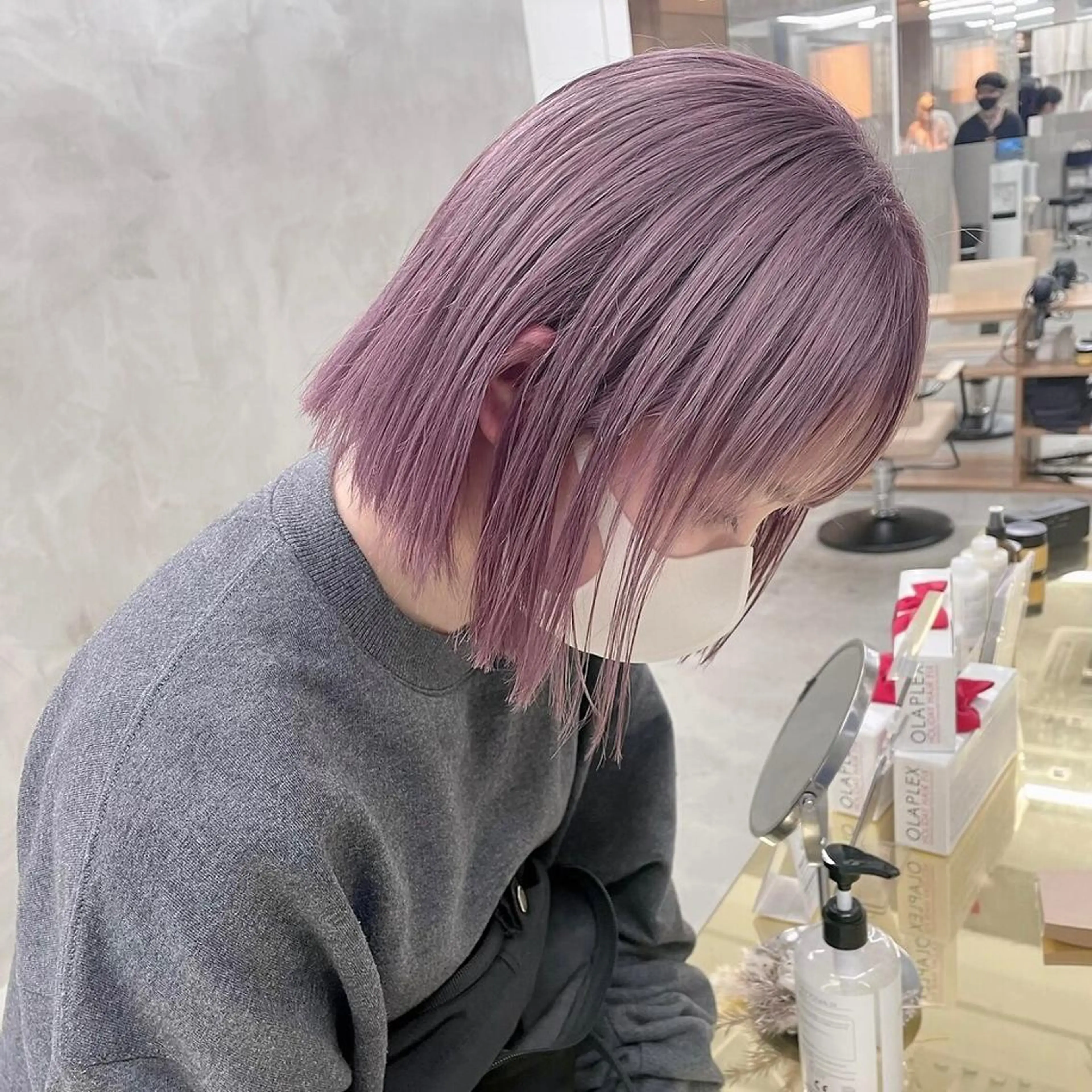 ショート カラー バレイヤージュ ブリーチ ケアブリーチ デザインカラー ダブルカラー yiye 青山所属・無料カットモデル募集 🌱ひょうがのヘアスタイル