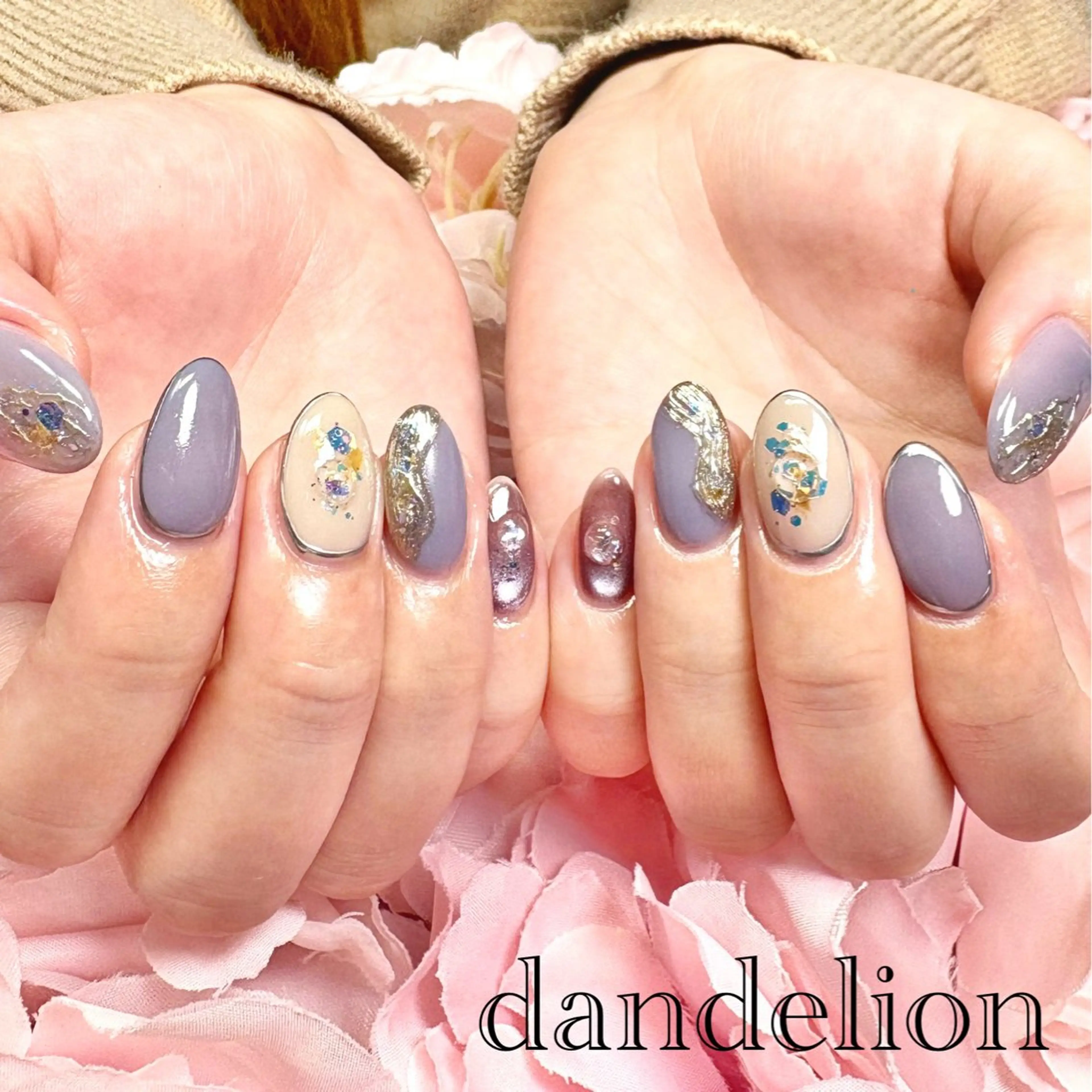 ネイル ハンドネイル ハンドケア dandelion ダンデライオンのネイルデザイン