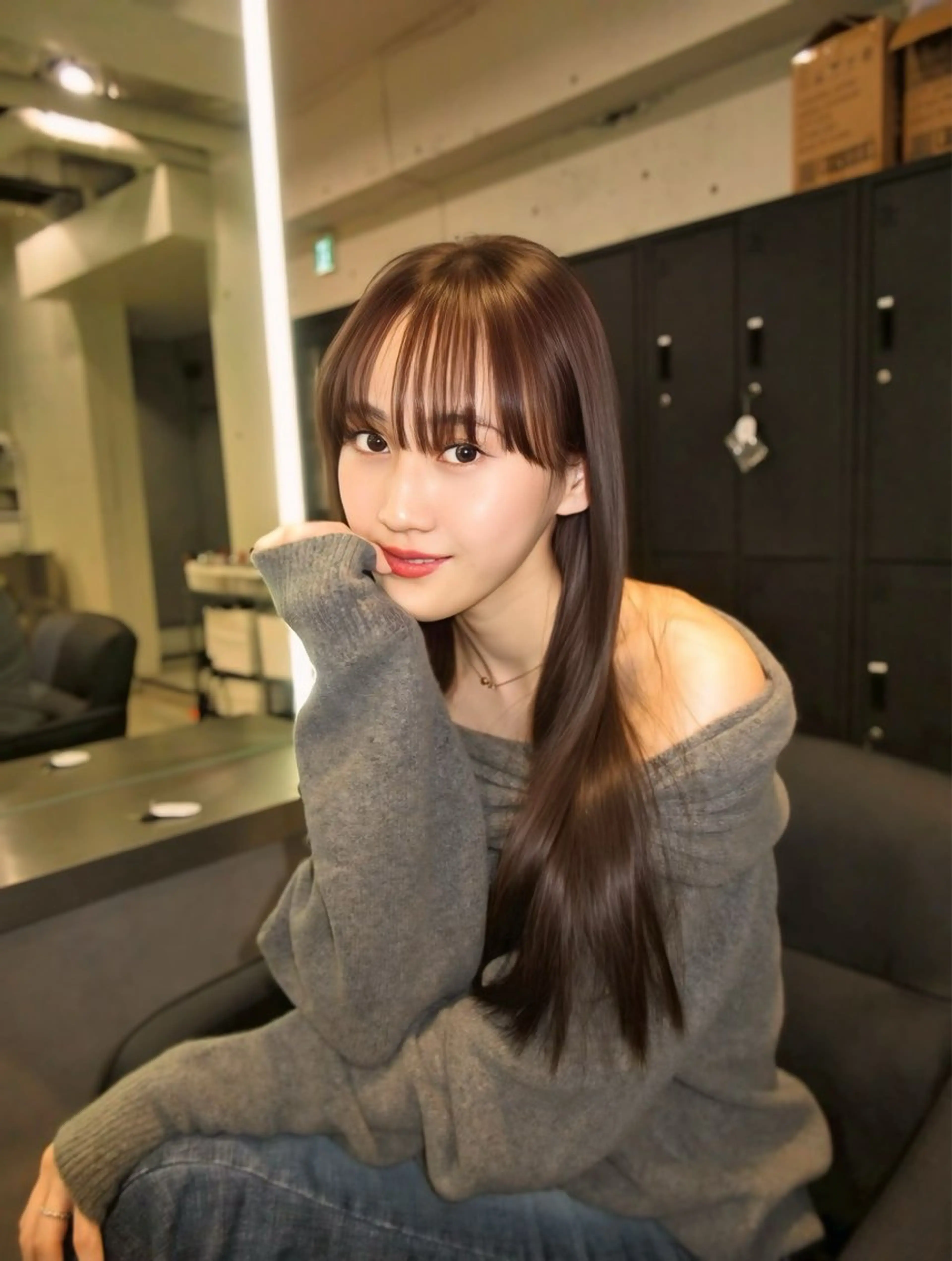 ロング カラー カット ヘアカラー トリートメント 韓国レイヤー 似合わせカラーのヘアスタイル