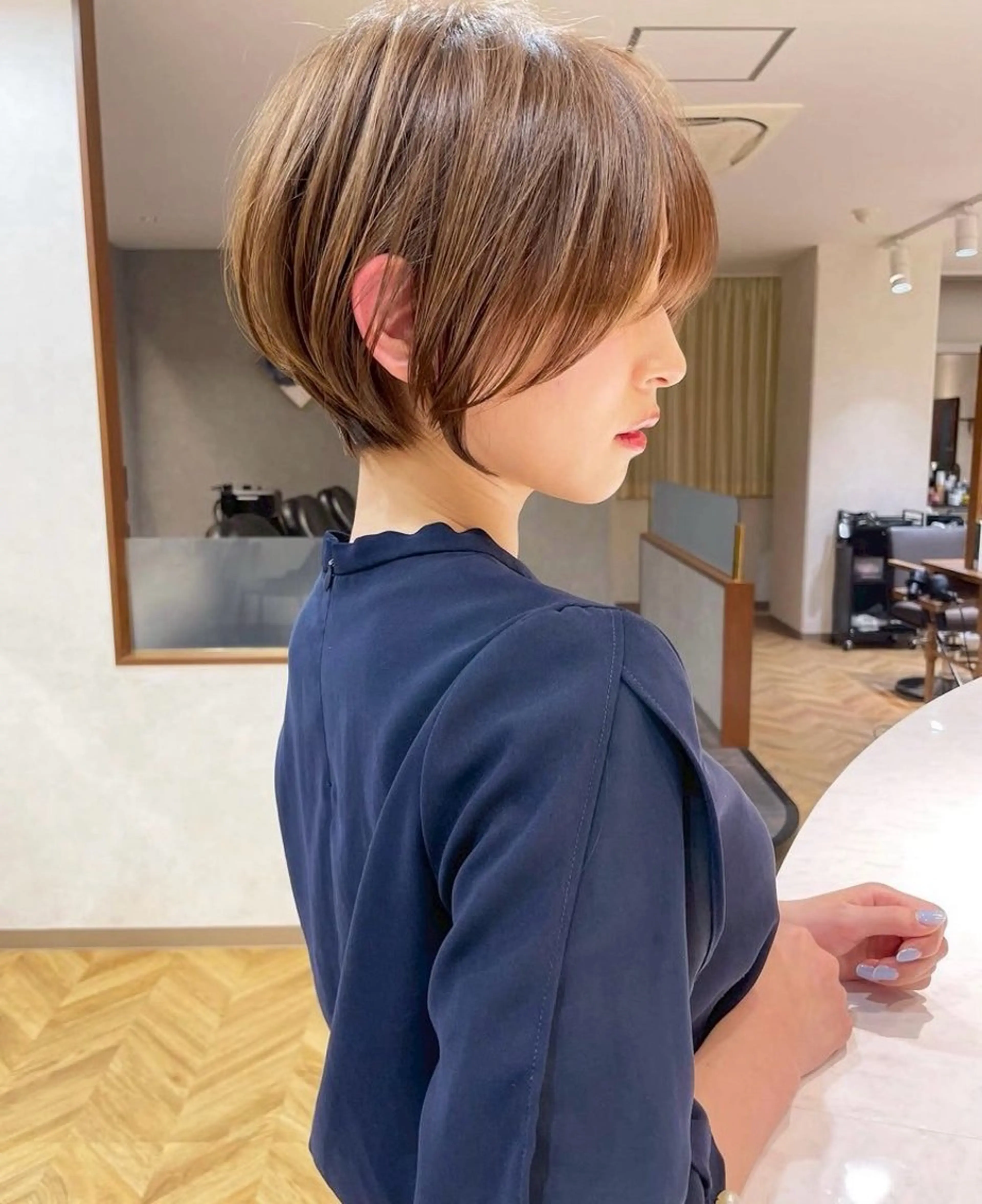 ショート カラー カット ヘアカラー トリートメント Lond Bloom 天神ショート/ボブのヘアスタイル