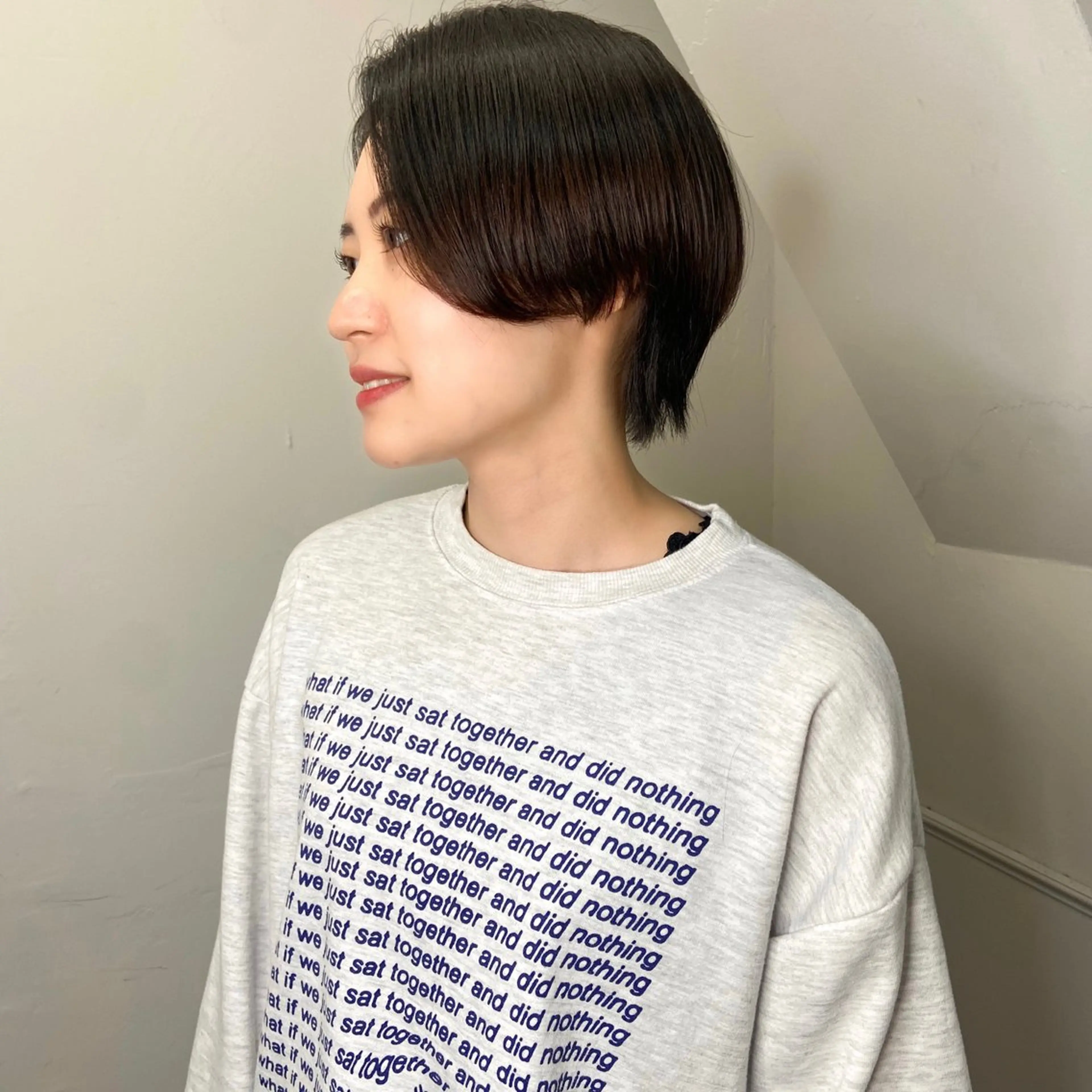 ショート カラー パーマ ヘアアレンジ ハンサムショート 丸みショート 似合わせカット ショートヘア 🌼memoto 東三国店🌼のマツエク・マツパデザイン