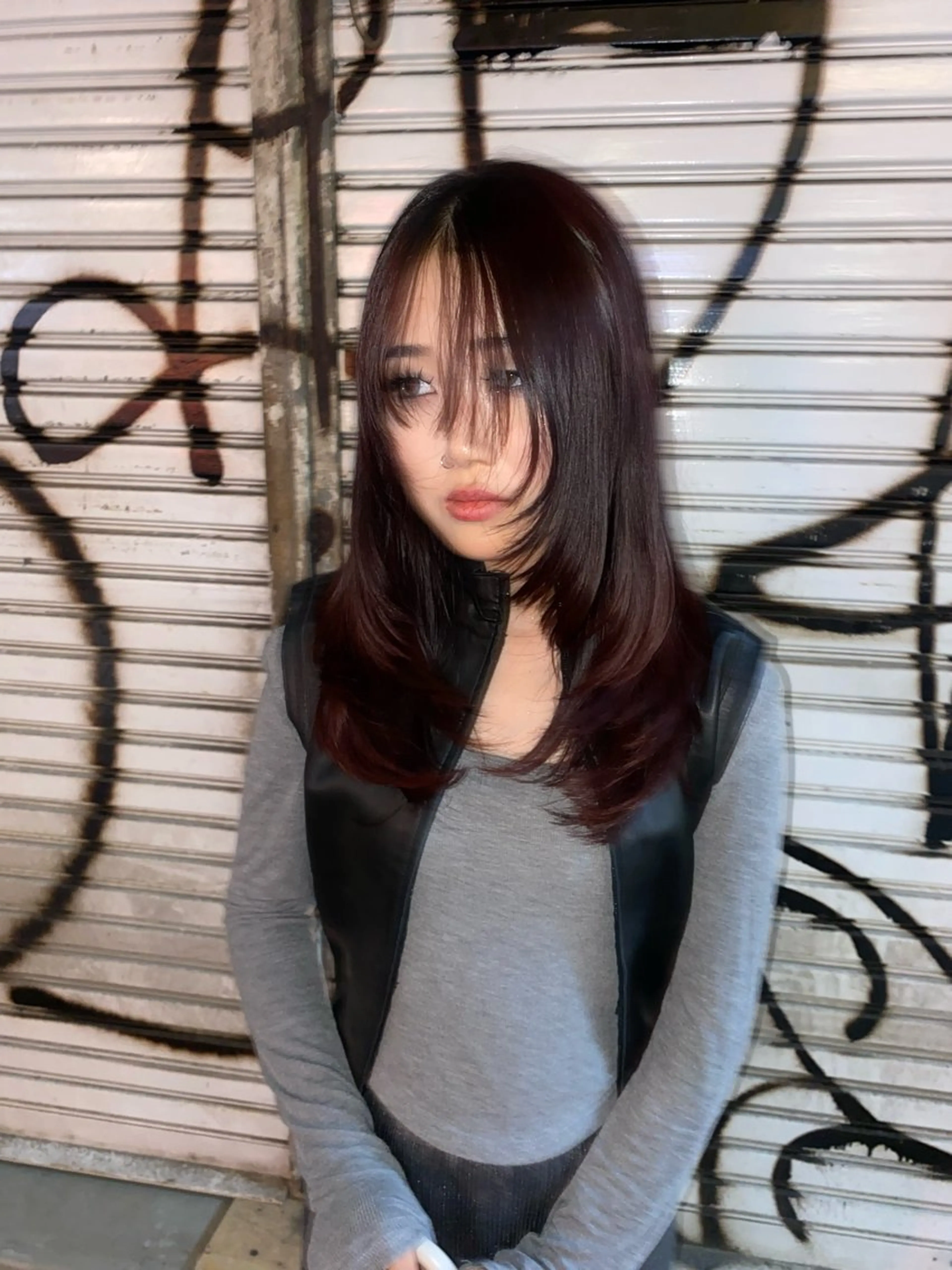 ロング カラー レッドカラー NIKO/名古屋/ 伏見/花屋併設のヘアスタイル