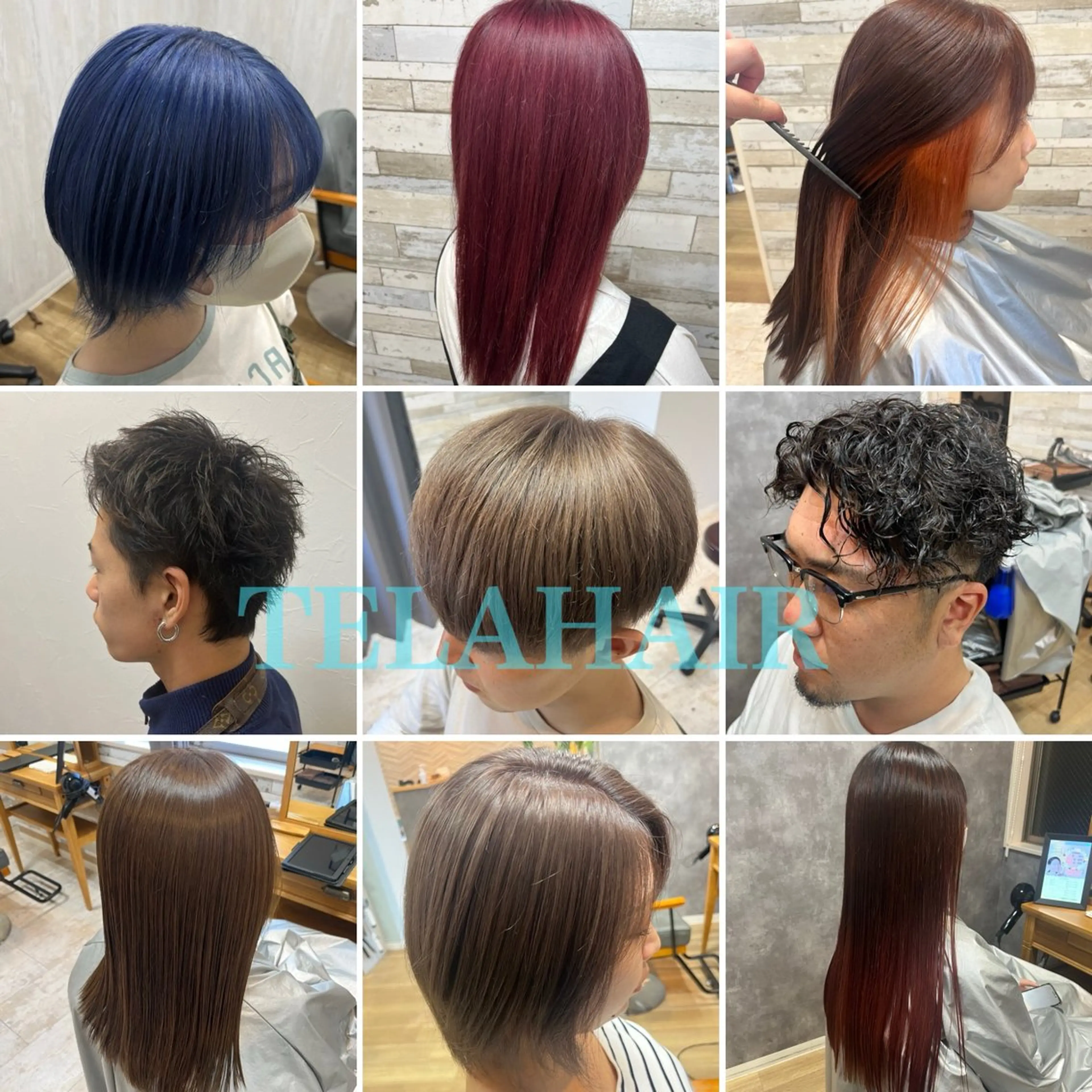 ロング カラー パーマ メンズ 二俣 秋亜のヘアスタイル