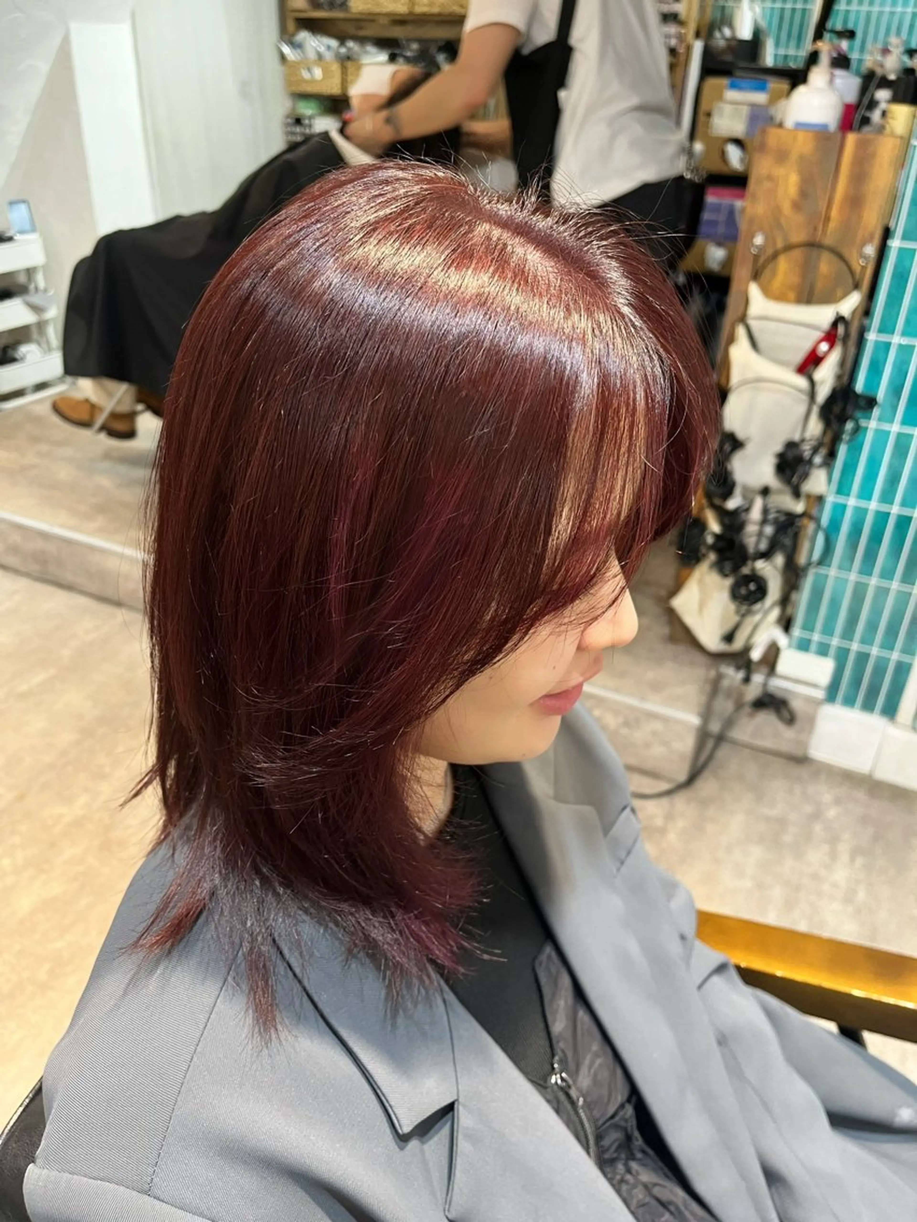 ミディアム カラー 新宿/髪質改善 艶カラー👶Renaのヘアスタイル