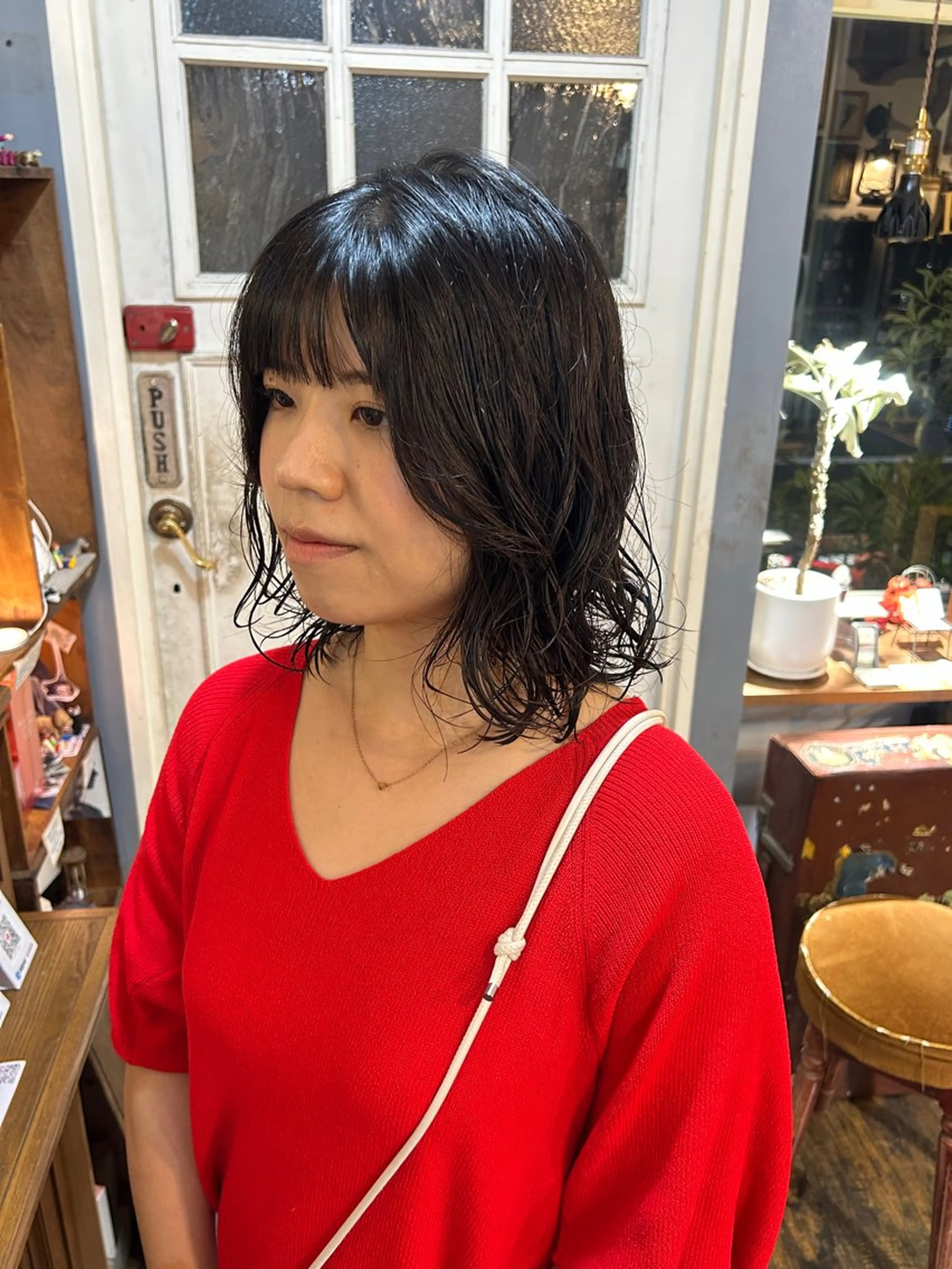 ショート パーマ カット パーマ トリートメント 清水千優/パーマ/透 明感カラー/メンズのヘアスタイル