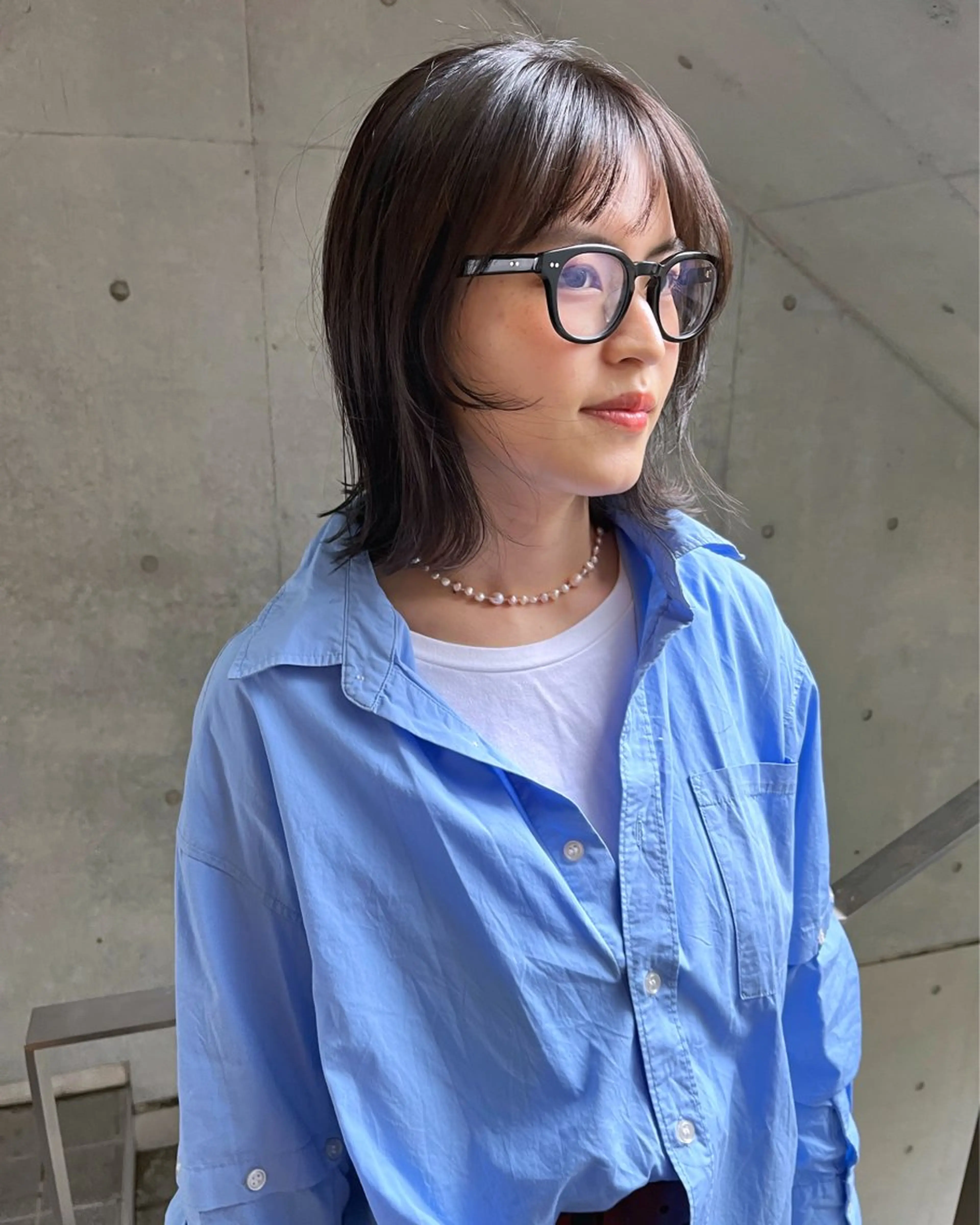 セミロング カラー 顔まわりレイヤー レイヤーカット GO TODAY SHAiRE SALON表参道Polaris店所属・暖色カラー/ピンク カラー/HARUKAのヘアスタイル