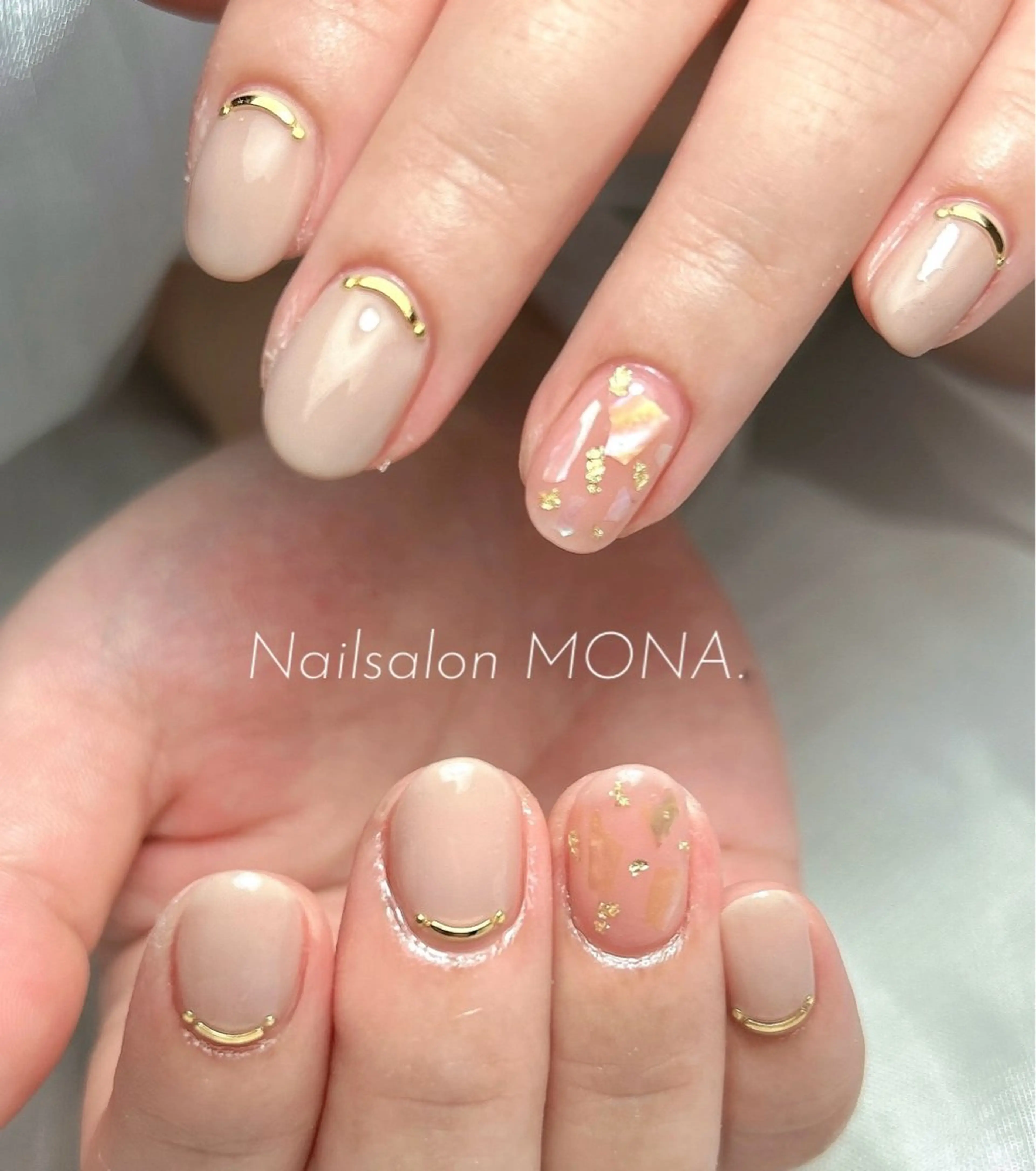 ネイル ピンク シンプルネイル ハンドネイル Nailsalon MONA.のネイルデザイン