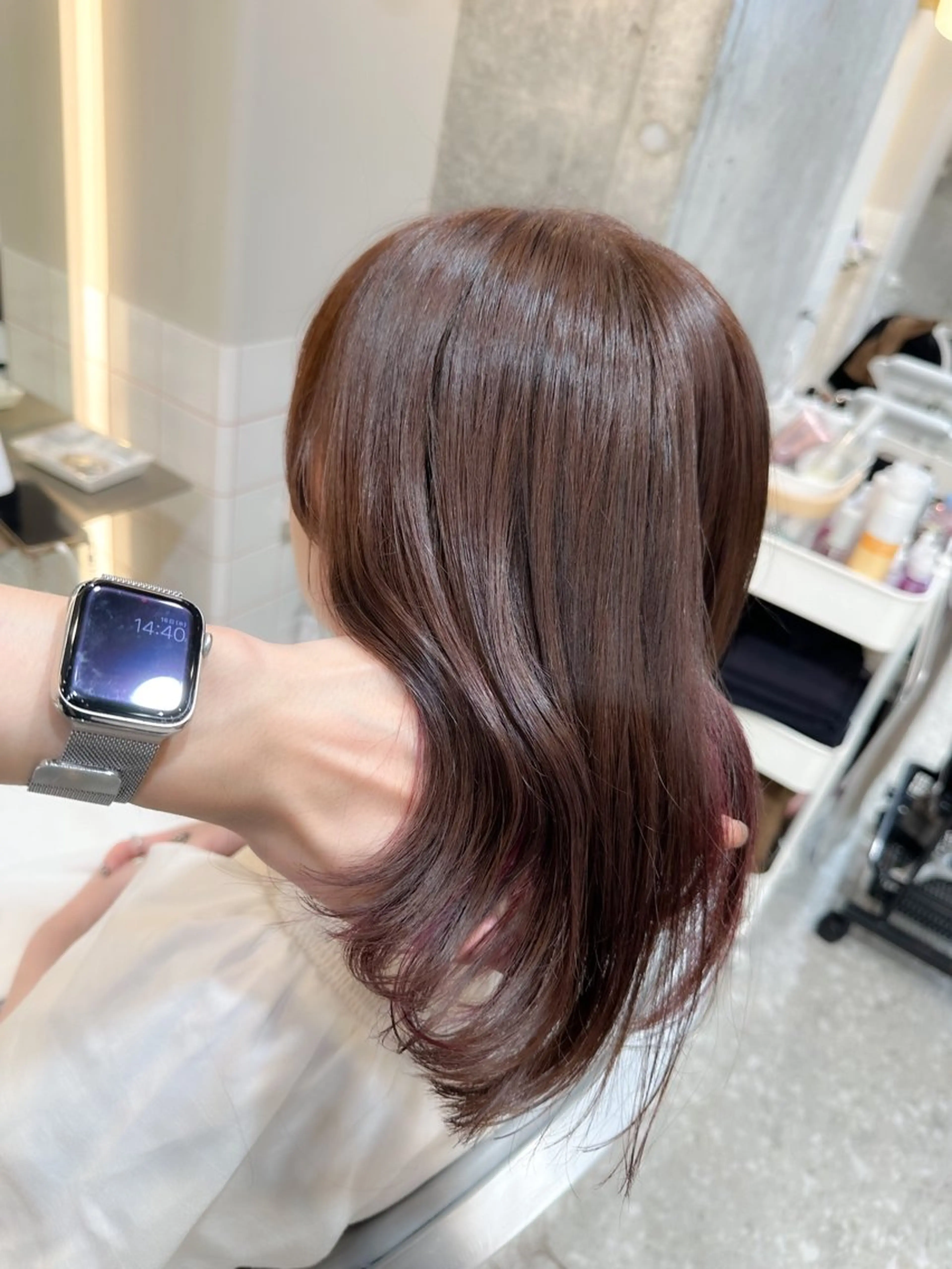 カラー ブリーチ ケアブリーチ ダブルカラー イヤリングカラー ハイライトカラー カット ヘアカラー トリートメント 新宿/韓国風レイヤー 髪質改善/渋谷直樹のヘアスタイル