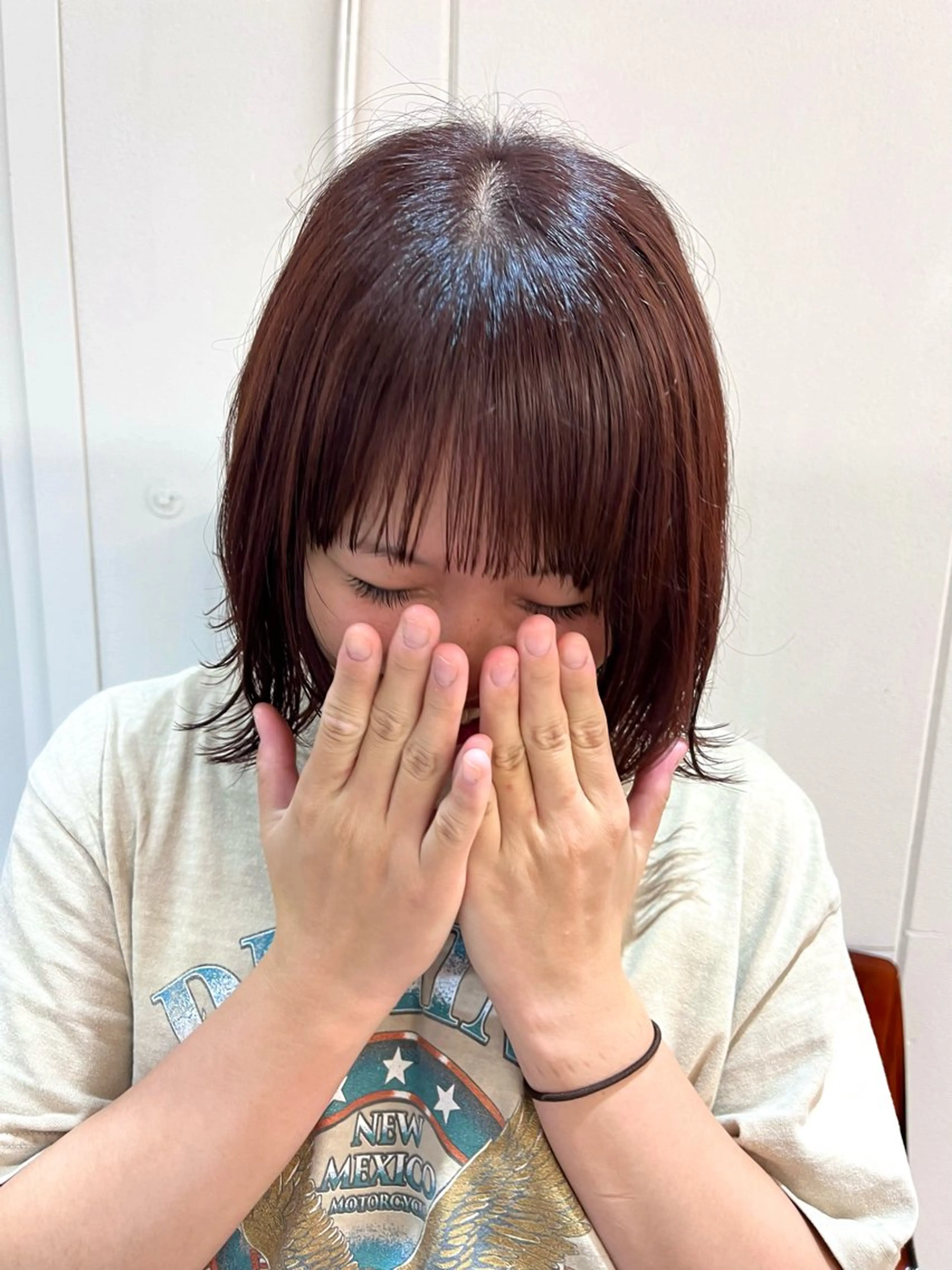 ショート カラー ブリーチ ダブルカラー ブリーチなしカラー ピンクカラー ボブ sem所属・似合わせ/ニュアンス 髪質改善🤍ariのヘアスタイル