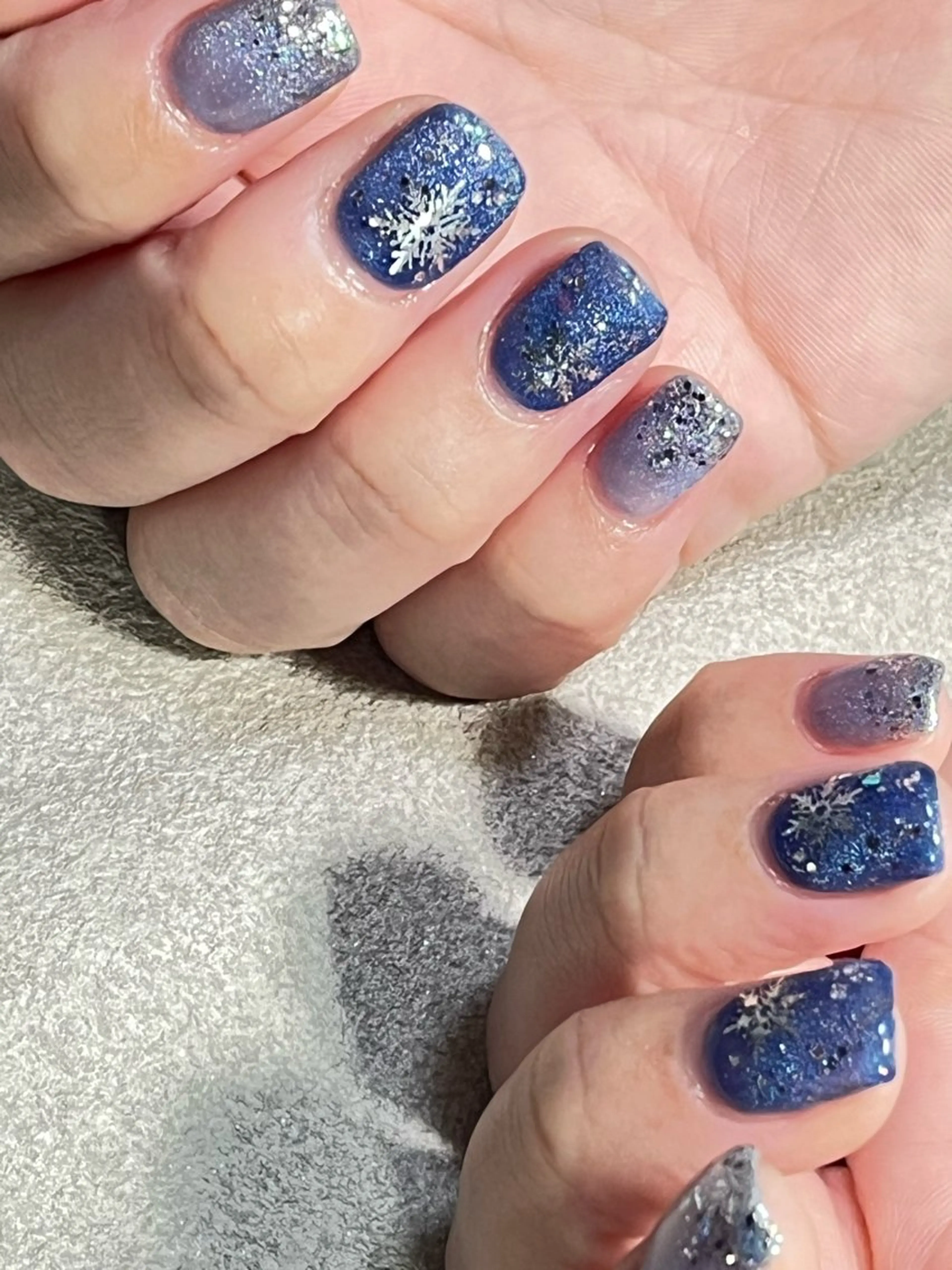 ネイル ブルー マグネットネイル ネイビー Nail Space R所属・ネイルスペースR 小林のネイルデザイン