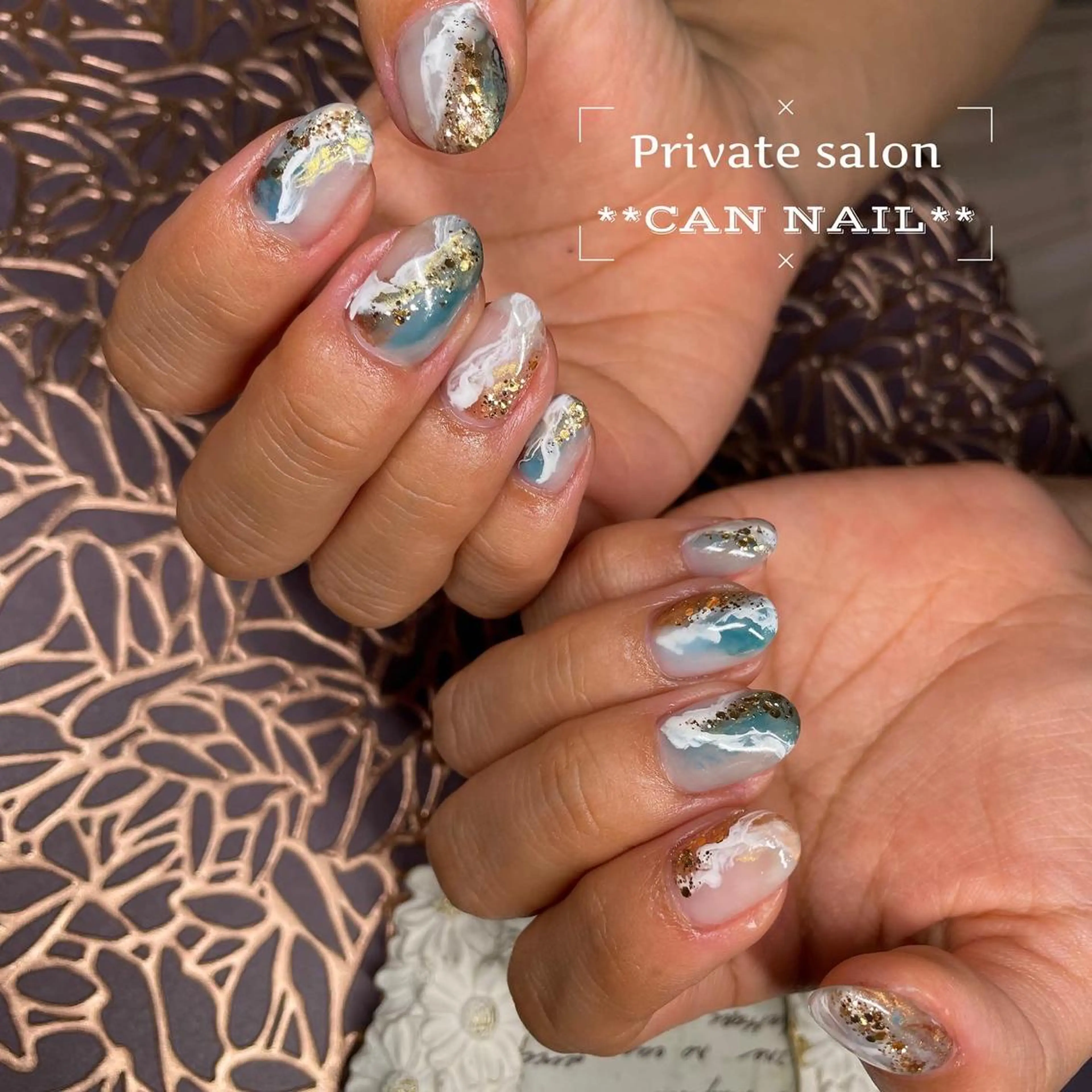 ミディアム ネイル ハンドネイル Parfum パルファンのネイルデザイン