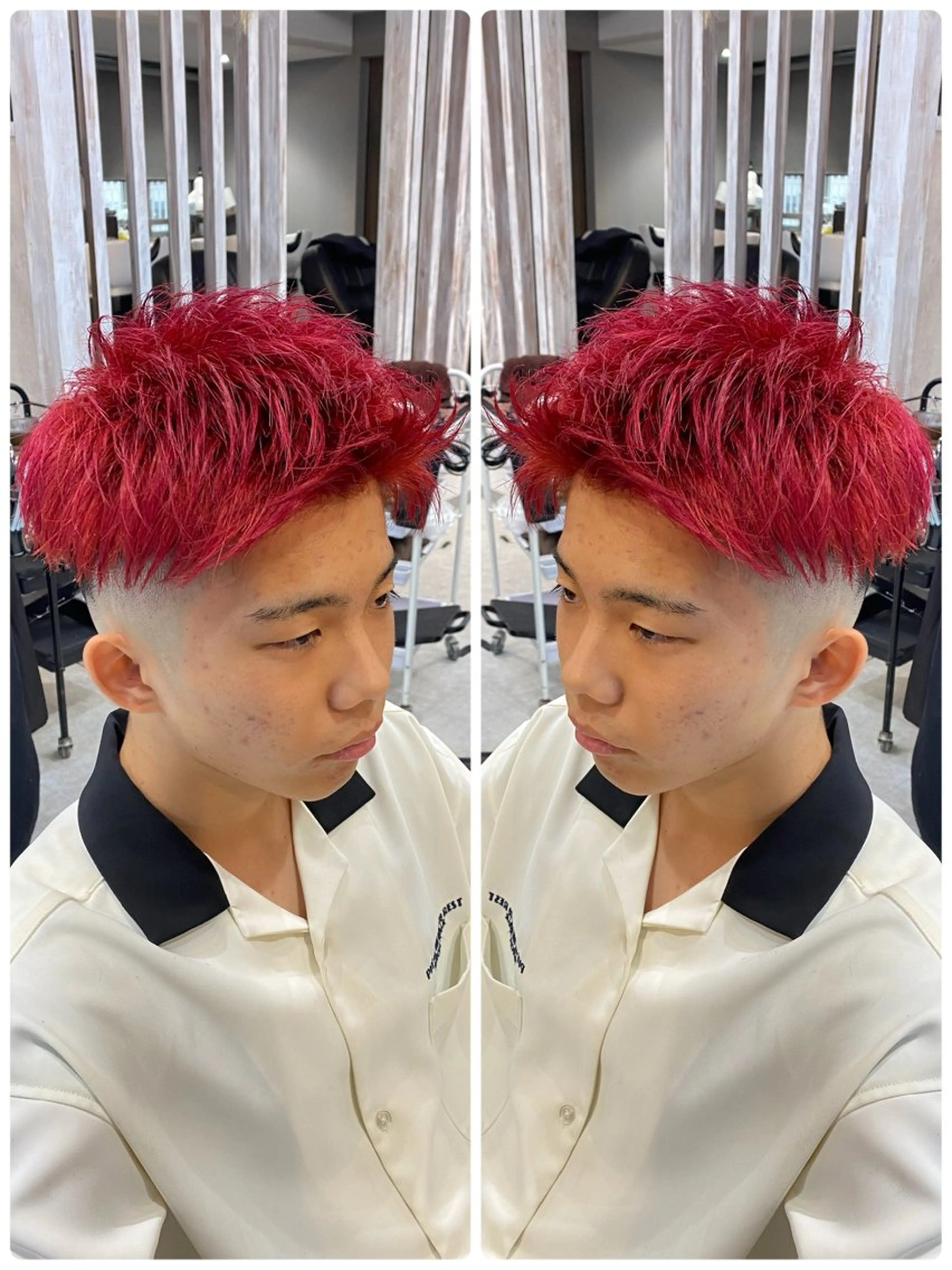 ショート カラー メンズ ダブルカラー カット ヘアカラー 🐉『メンズ美容師』 吉田龍星🐉のヘアスタイル