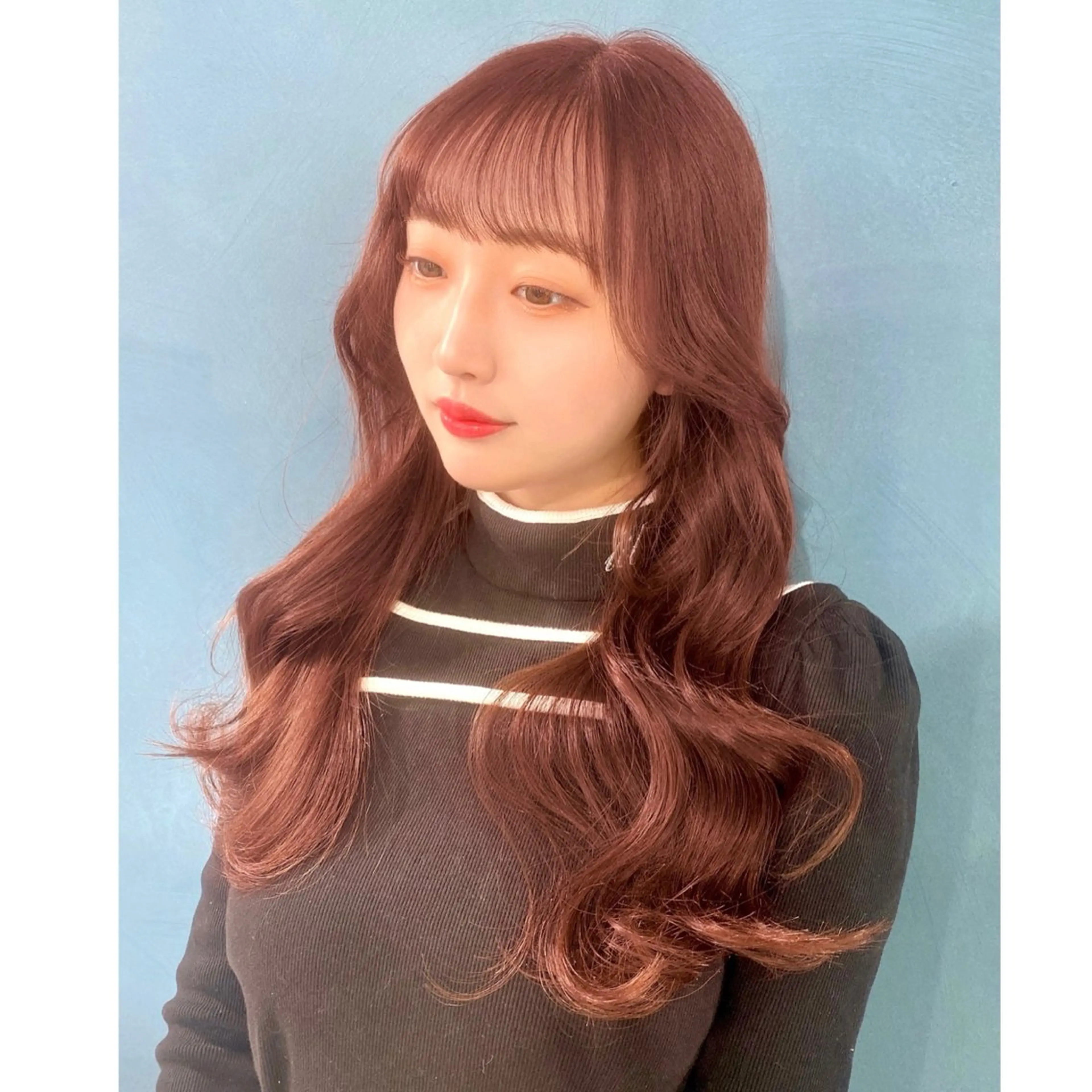 セミロング ピンクラベンダー ボブ ヨシンモリ 韓国風ヘア 森 隆秀/韓国ヘアのヘアスタイル