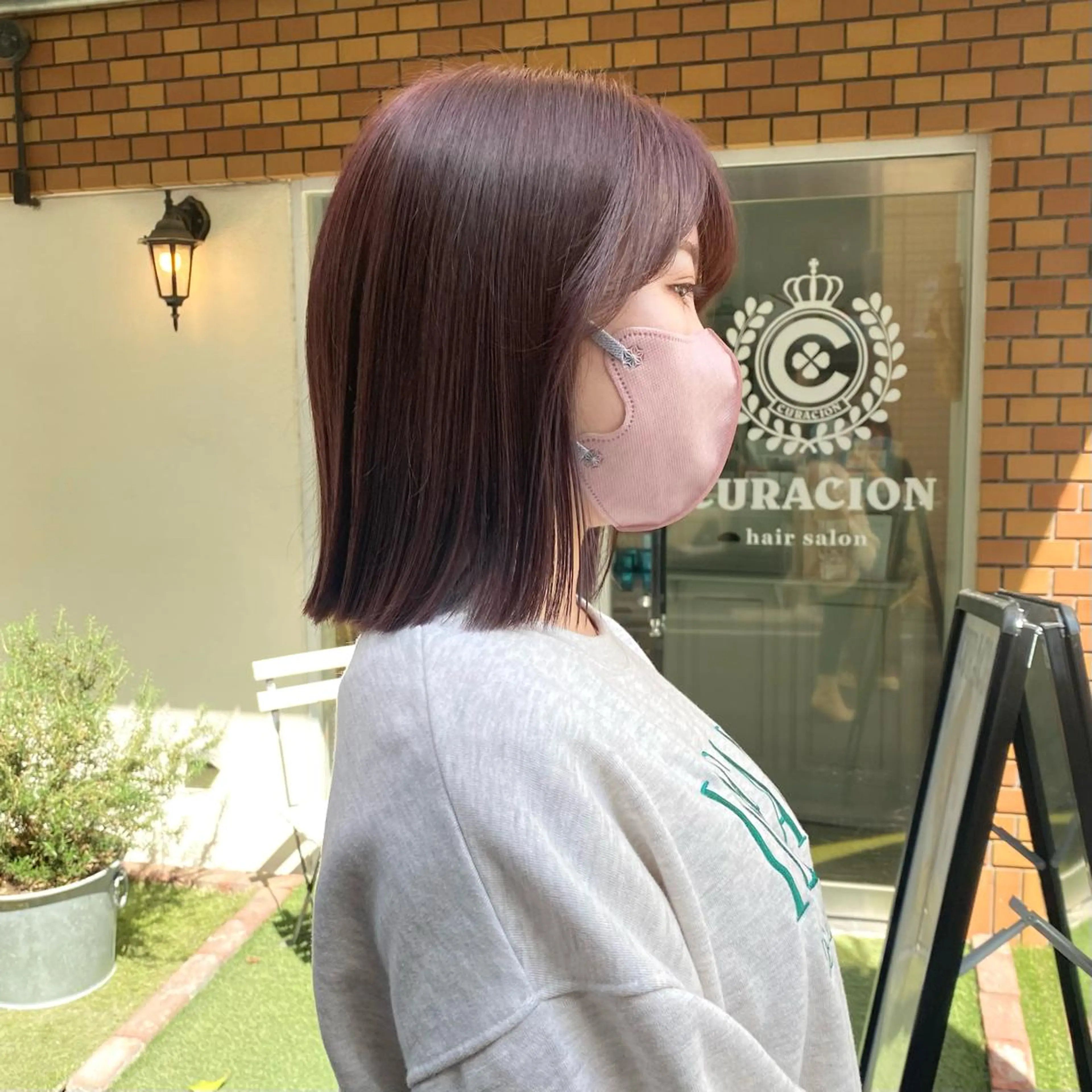 セミロング カラー カット ヘアカラー トリートメント otoha✳︎ くすみカラーのヘアスタイル