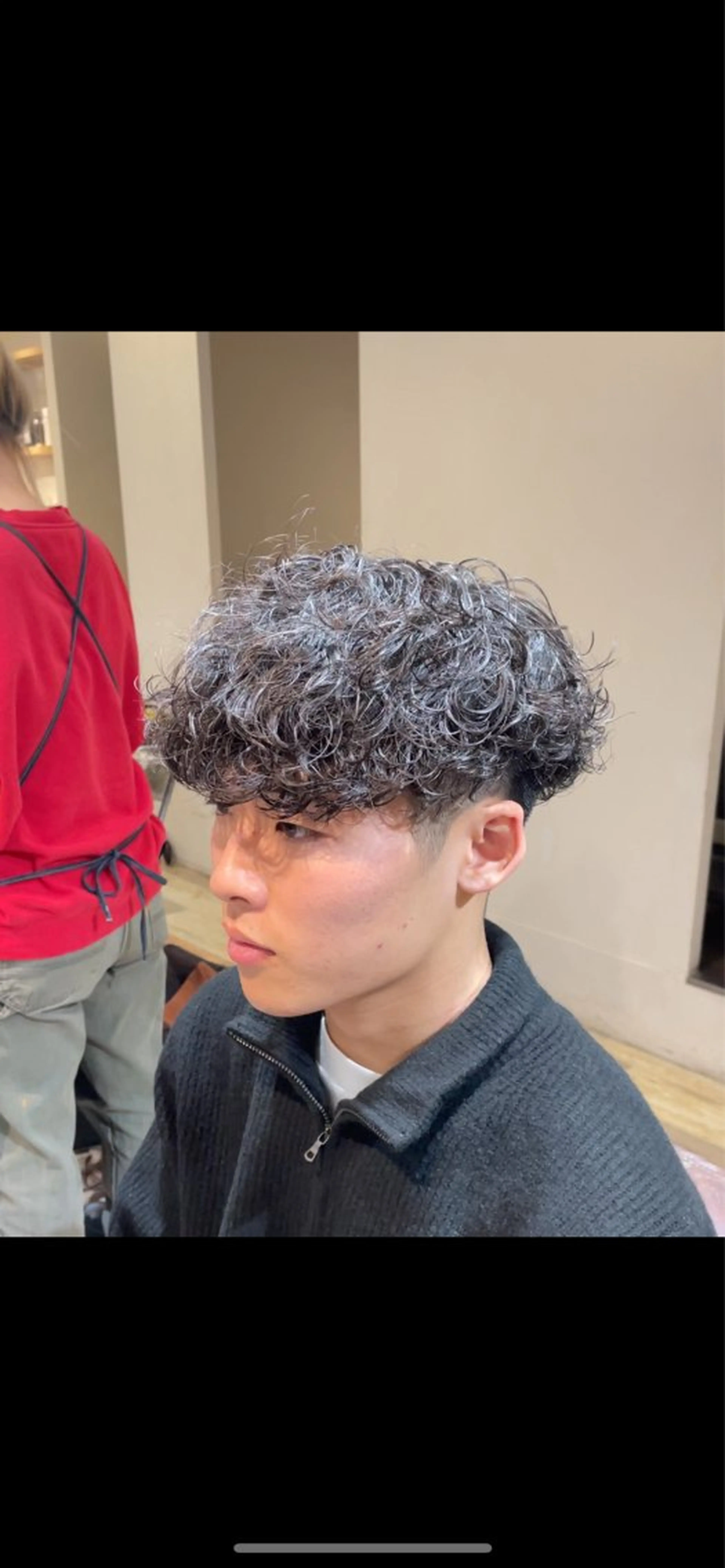 メンズ 波巻きスパイラル/ メンズパーマ/ゆうひのヘアスタイル