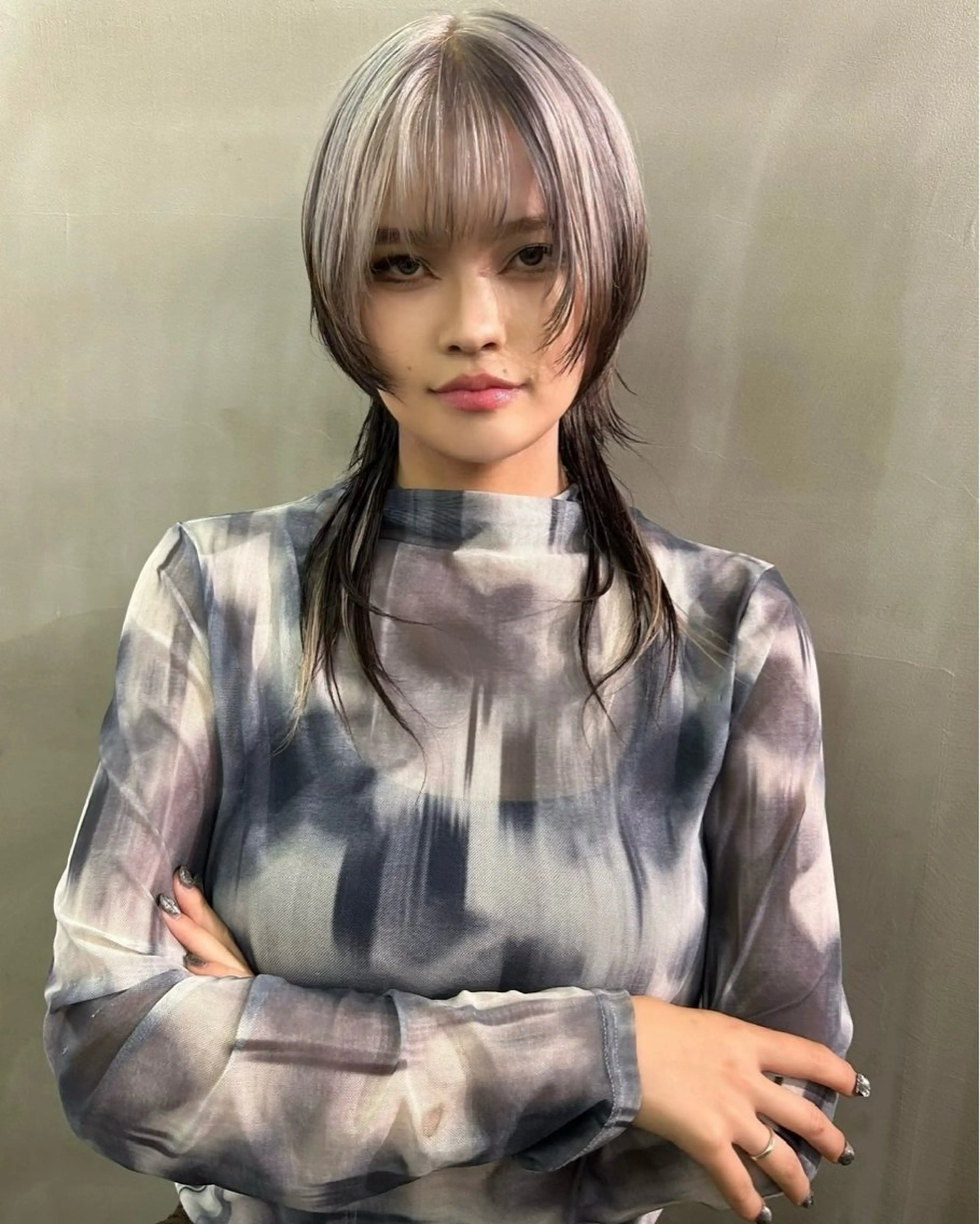 ミディアム カラー カット CACHÉ所属・大阪/堀江/ いわもと　りゅうやのヘアスタイル